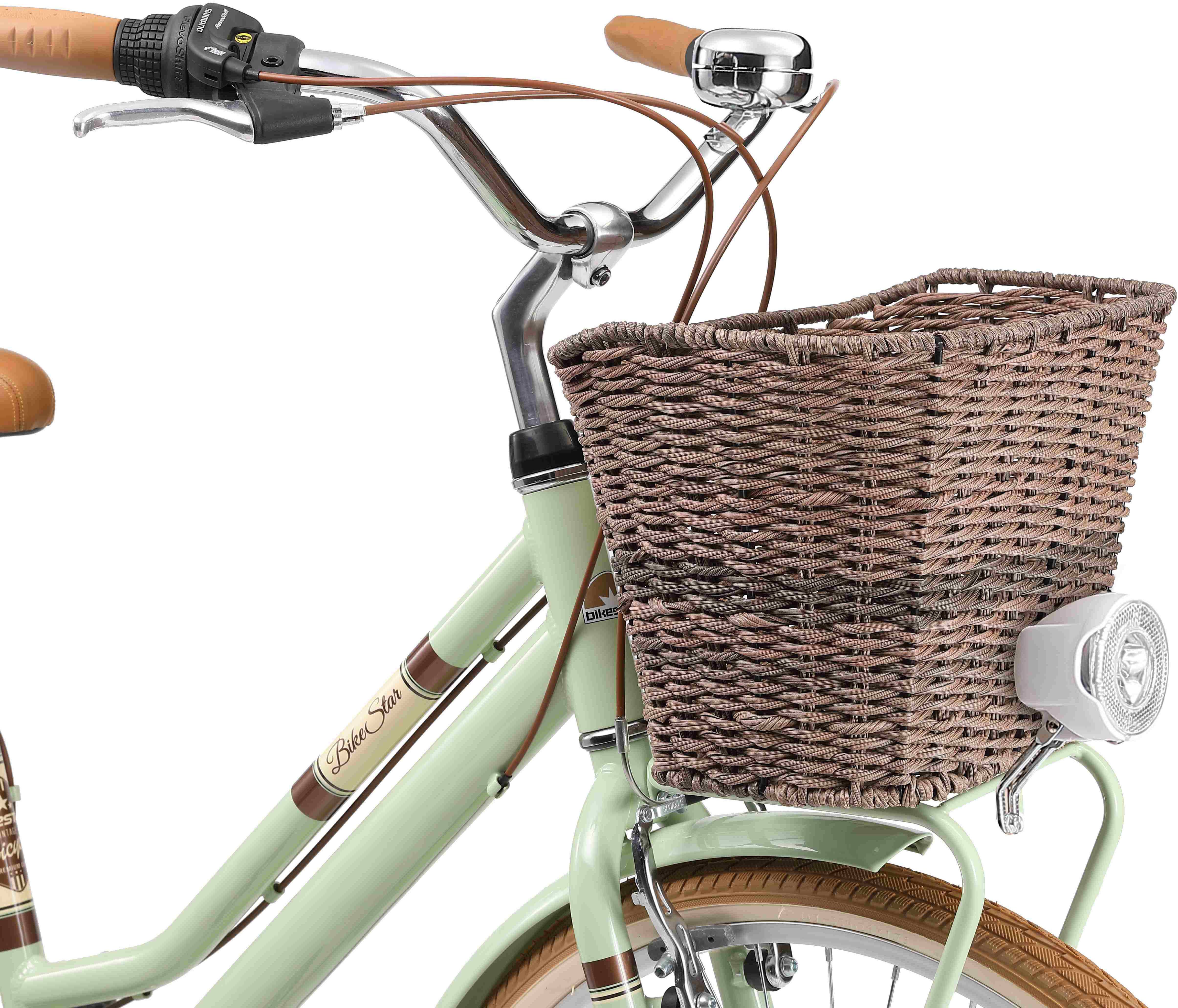 Bikestar Cityrad, 7 Gang Shimano RD-TY21 Schaltwerk, Kettenschaltung, für Damen, Kettenschaltung