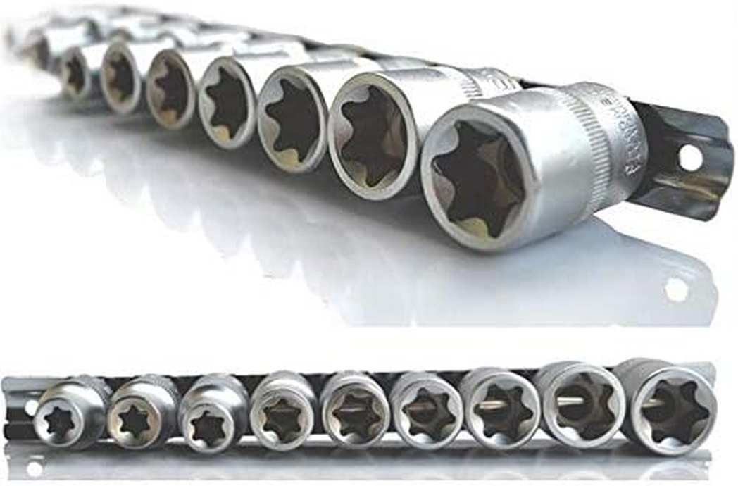 Falon-Tech Steckschlüssel Steckschlüssel Stecknüsse Nüsse Schrauben Satz Werkzeug Set 9-tlg 1/2 (9 St)