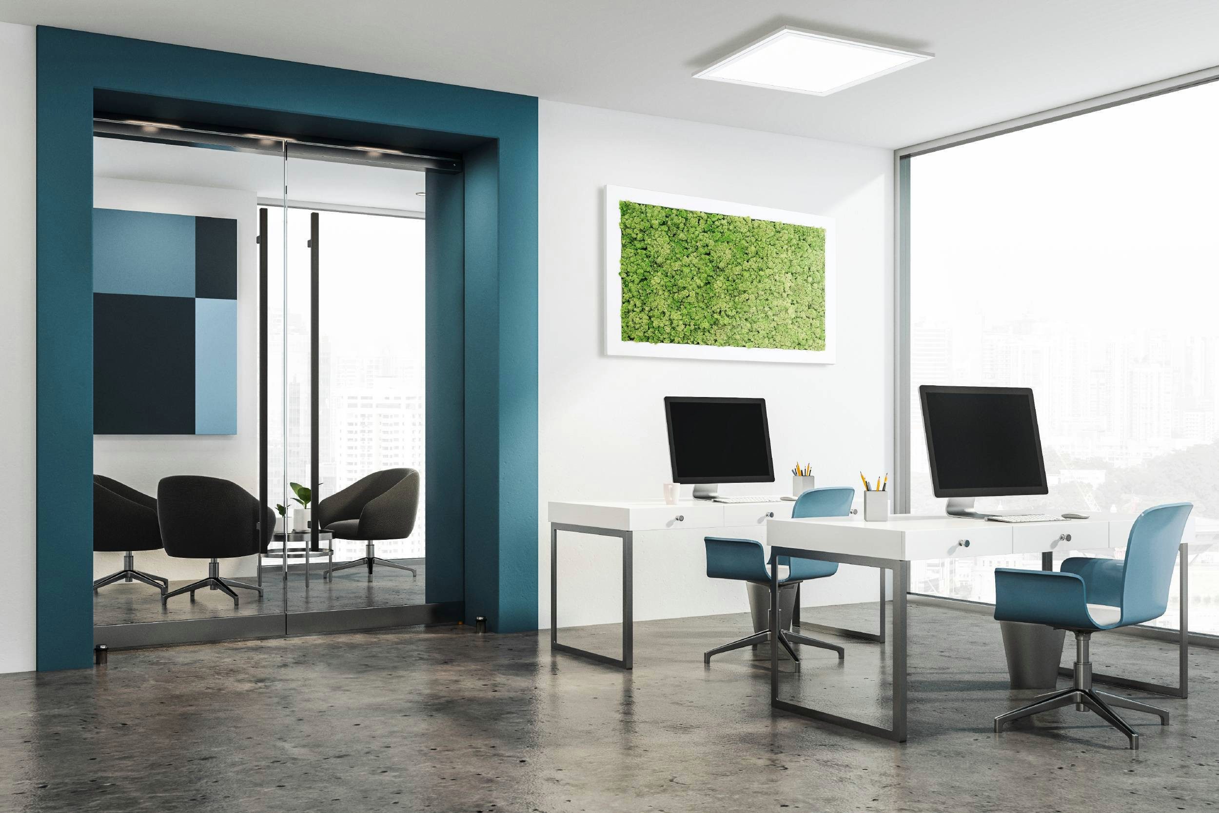 EGLO Deckenleuchte Salobrena 1 Deckenlampe, Aluminium und Kunststoff, Aufbaulampe, Lampe, LED fest integriert, Neutralweiß, Deckenlampe, Material: Aluminium, Kunststoff, Weiß, L: 30x30 cm