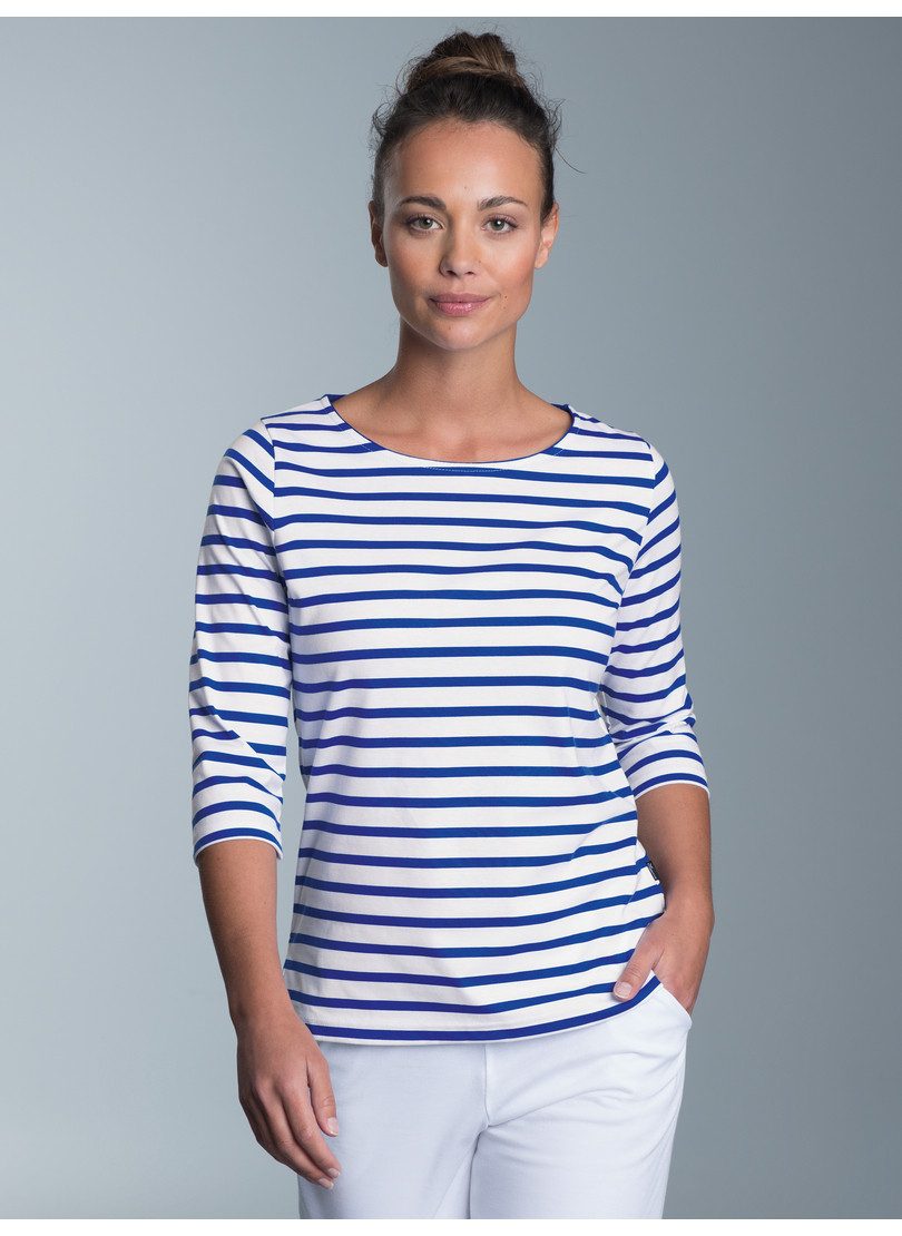 Trigema Longsleeve "TRIGEMA Dreiviertelarm Shirt mit Ringelmuster" 1 Stk. t günstig online kaufen