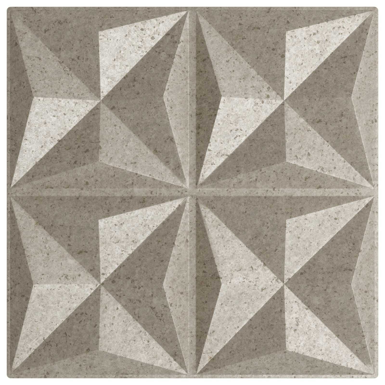 vidaXL Wandpaneel Wandpaneele 48 pcs Origami beton 50 x 50 cm XPS Schaum, (48-tlg)