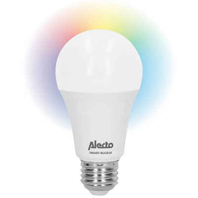 Alecto SMART-BULB10 Smarte Lampe, A+, 6W, E27, Smarte-WiFi-Steuerung mit Alexa/Google, 16 Mil.Farben