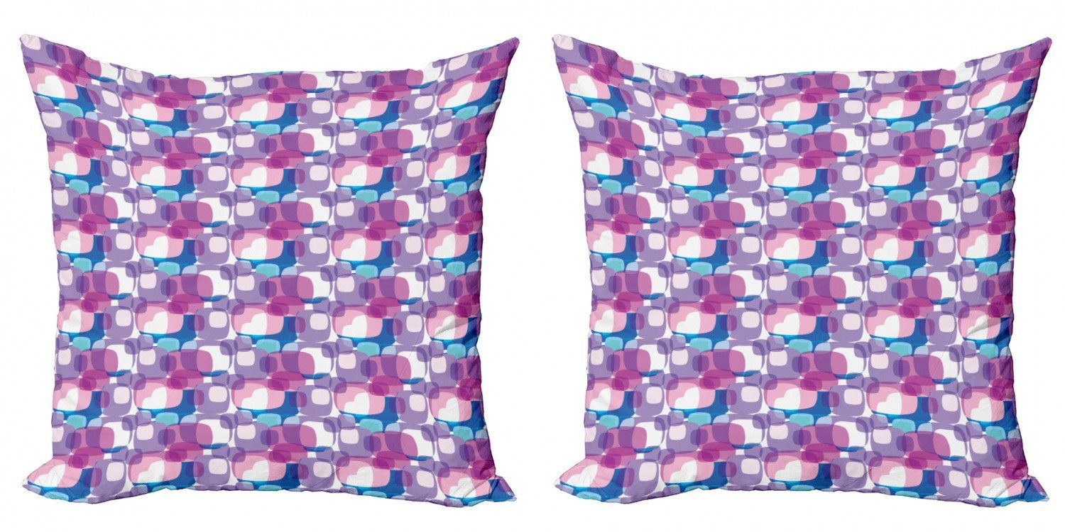 Kissenbezüge Modern Accent Doppelseitiger Digitaldruck, Abakuhaus (2 Stück), Geometrisch Pastellfarbig Platz