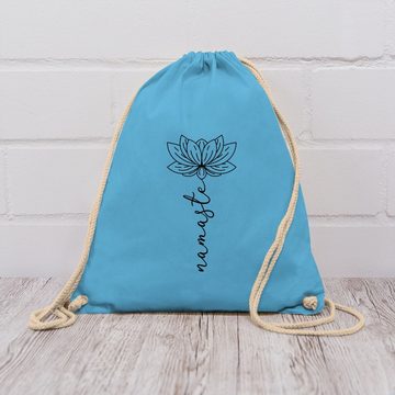Shirtracer Turnbeutel Namaste Lotusblüte, Yoga und Wellness Geschenk