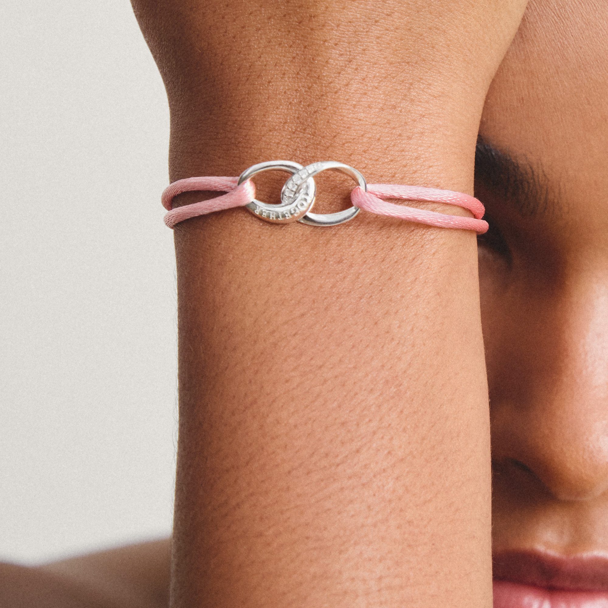 THOMAS SABO Armband Together Textilarmband, mit Zirkonia (synth)