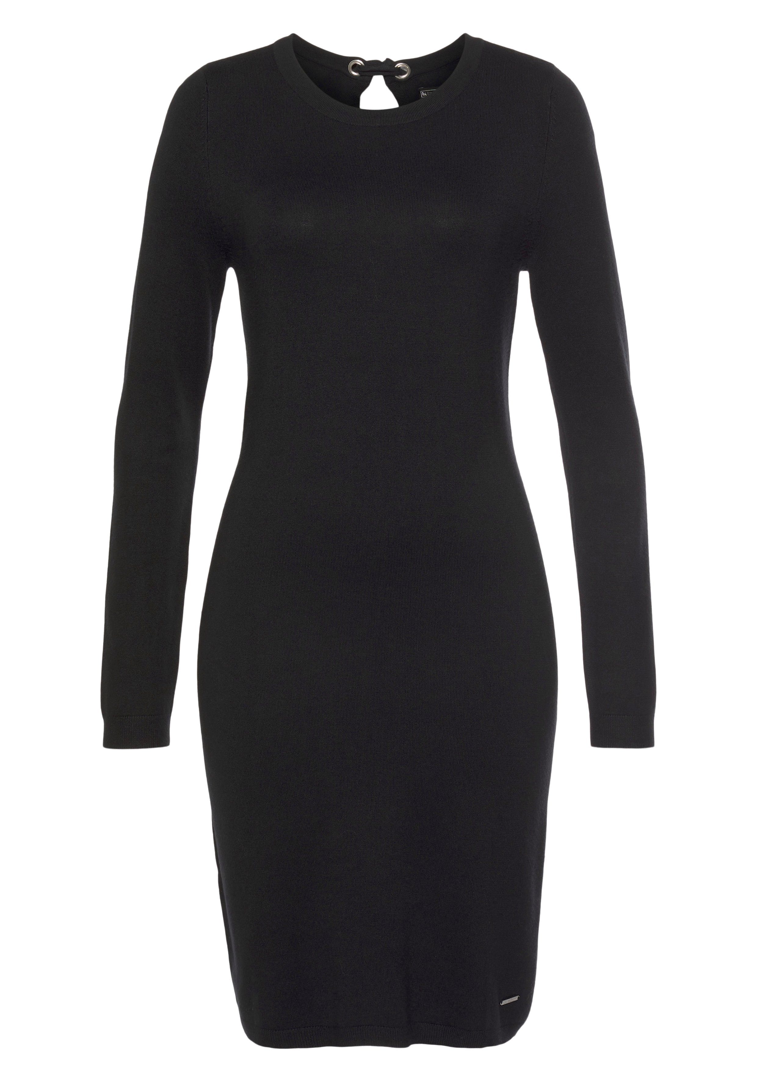 Laura Scott Strickkleid mit femininem Bindedetail am Rücken. Reduzierter Preis € 33,99. Unverbindliche Preisempfehlung € 39,99