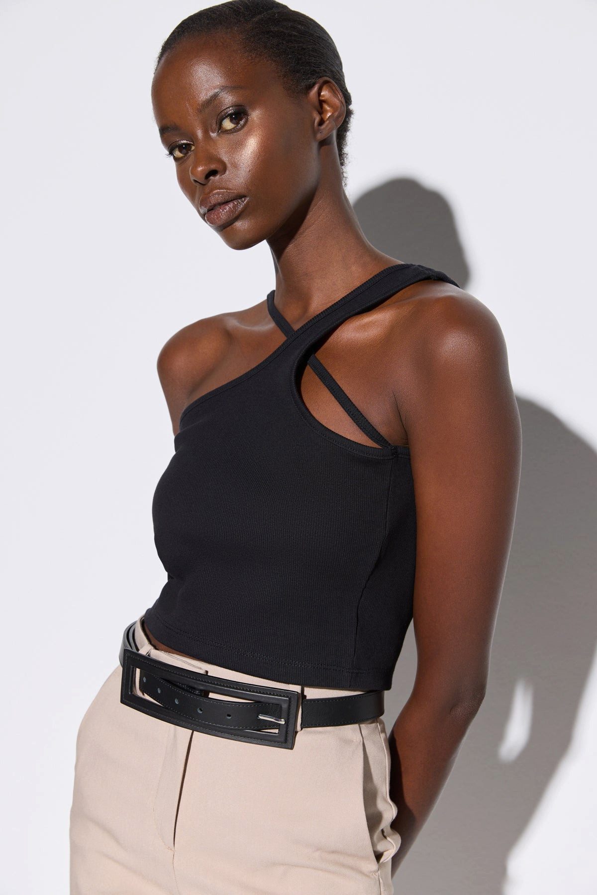 No Matter What Crop-Top Geripptes Crop-Top günstig online kaufen