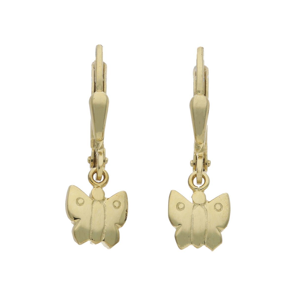JuwelmaLux Paar Ohrhänger Ohrhänger Gold, Ohrhänger Schmetterling, inkl. Schmuckschachtel | Ohrhänger