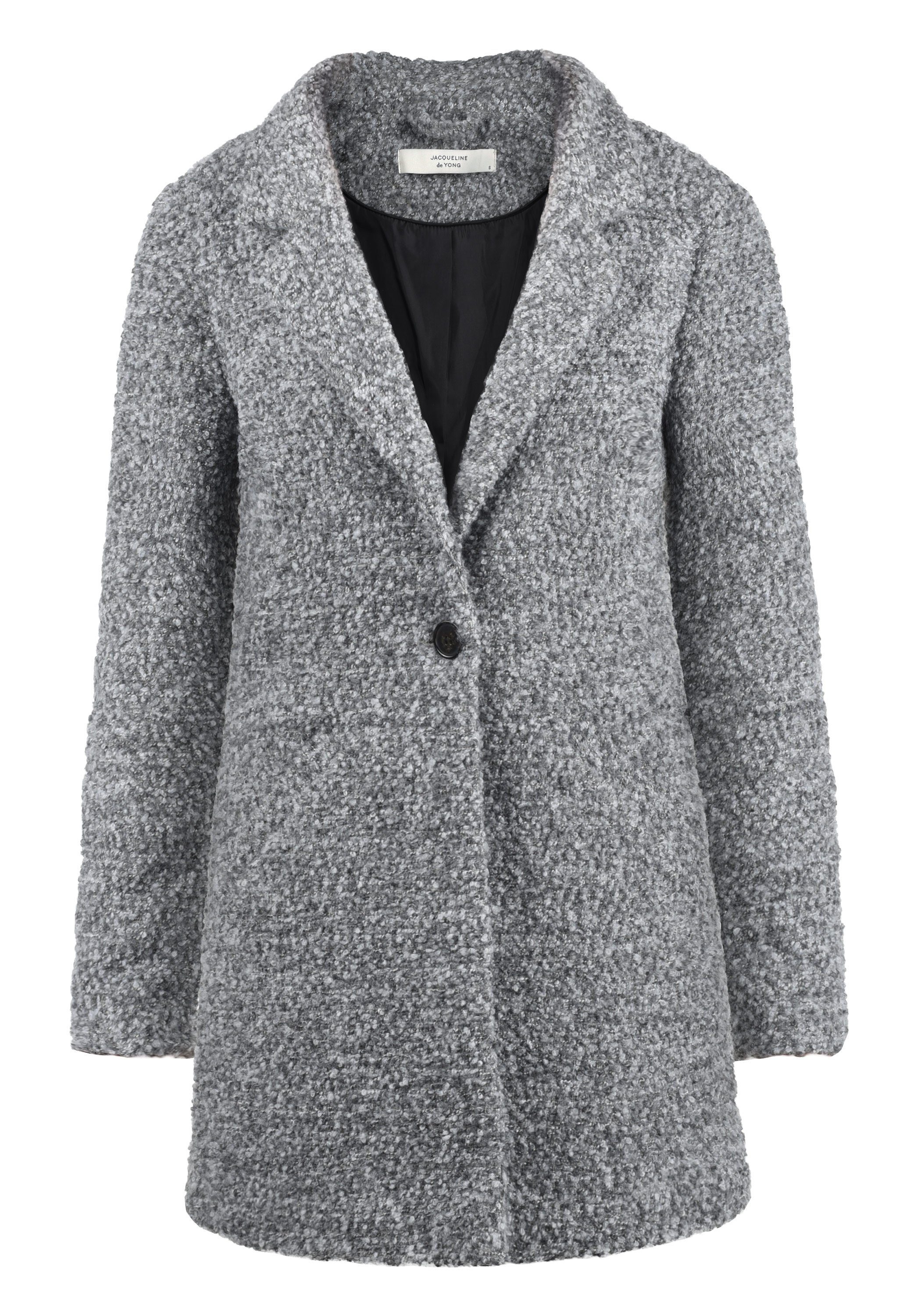 JACQUELINE de YONG Kurzmantel Berta Mantel aus warmer Boucle-Qualität