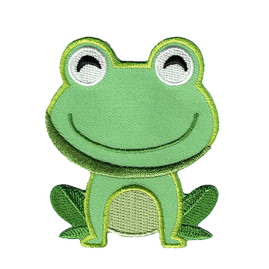 Catch the Patch Aufnäher Bügelbild, Aufbügler, Applikationen, Patches, Flicken, zum aufbügeln, Polyester, Frosch Tier - Größe: 5,9 x 6,8 cm
