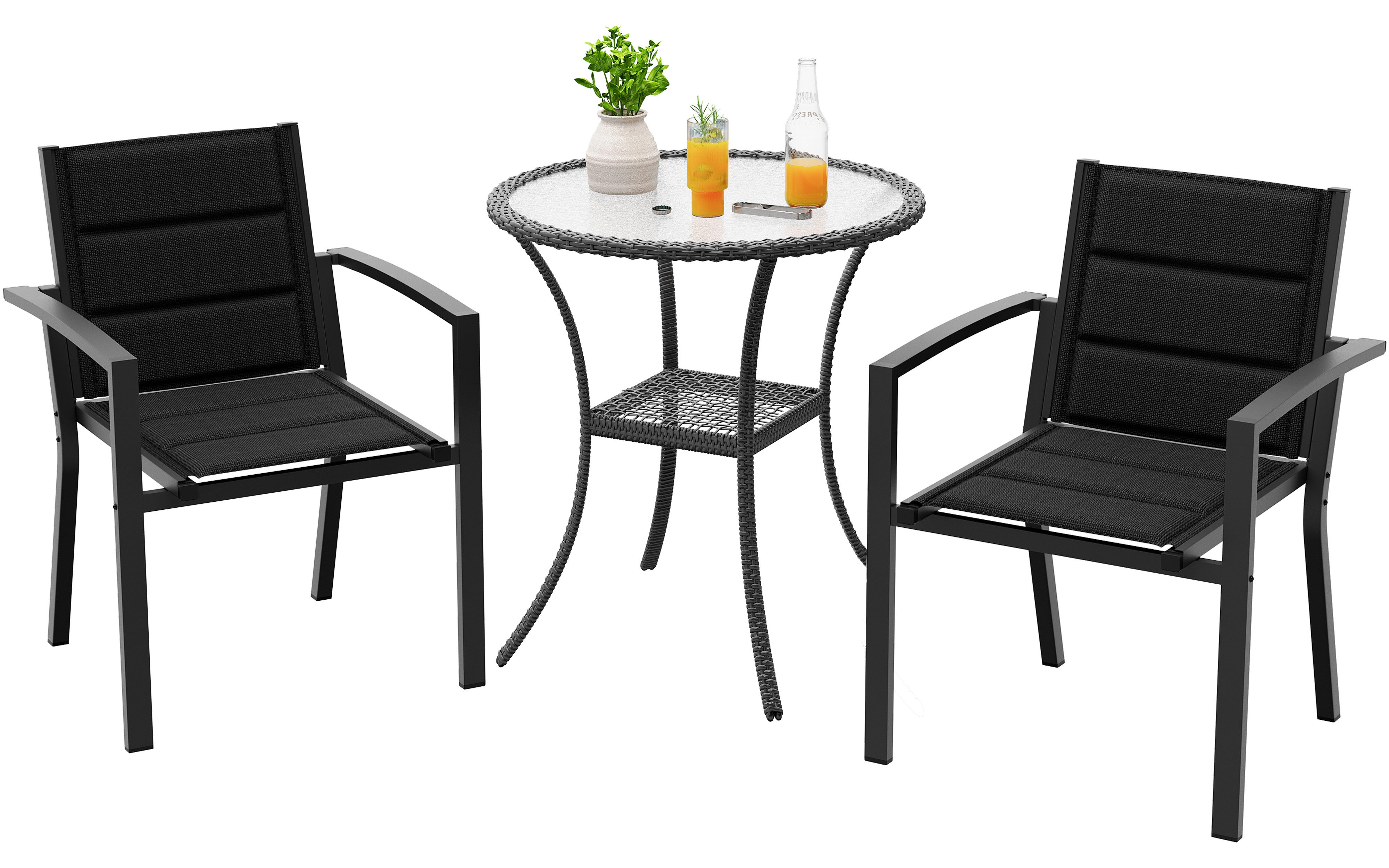 HOMALL Gartenstuhl Balkonstühle (2er Set) Stapelbare günstig online kaufen
