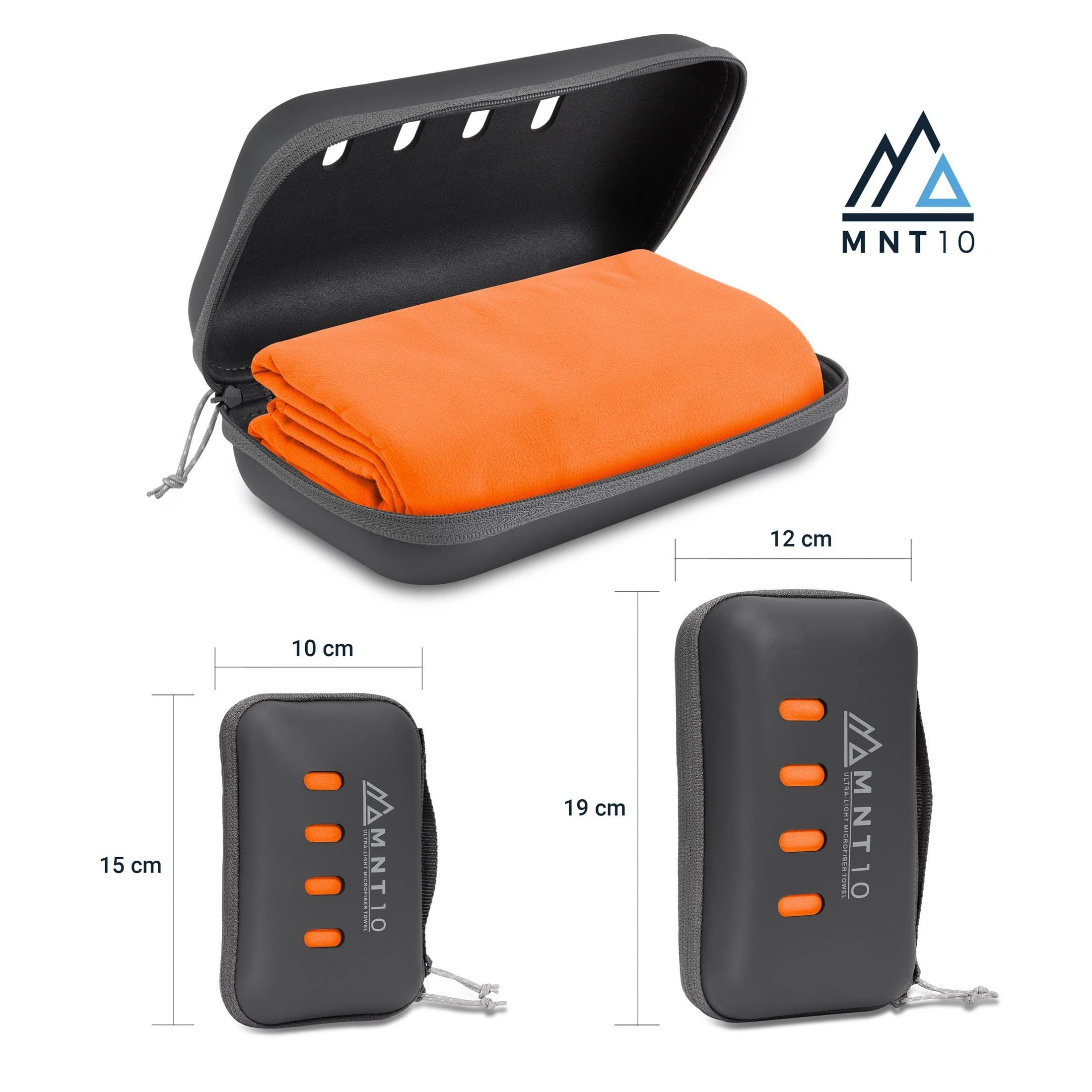 - Orange Sich Mikrofaser Case Microfaser Kompakt, Leicht, als MNT10 Mit Handtücher Ultra perfekt eignen Sporthandtuch Sporthandtuch Handtuch