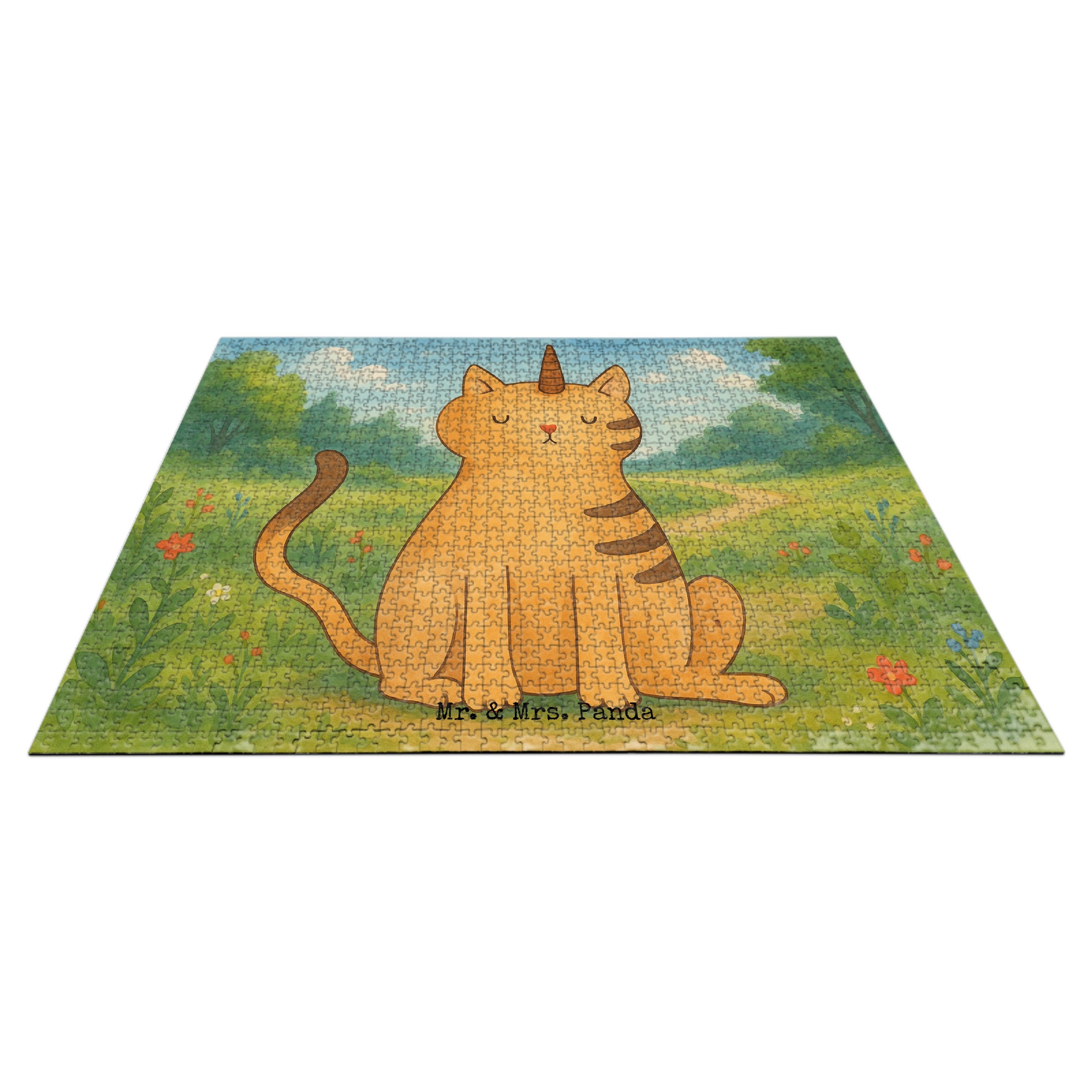 Mr. & Mrs. Panda Puzzle Einhorn Katze Design, Puzzle 1500 Teile, Weiß, 1000 Teile, Mieze, 200, 1500 Puzzleteile, Katzenhorn 500 Teile Puzzle Katzer