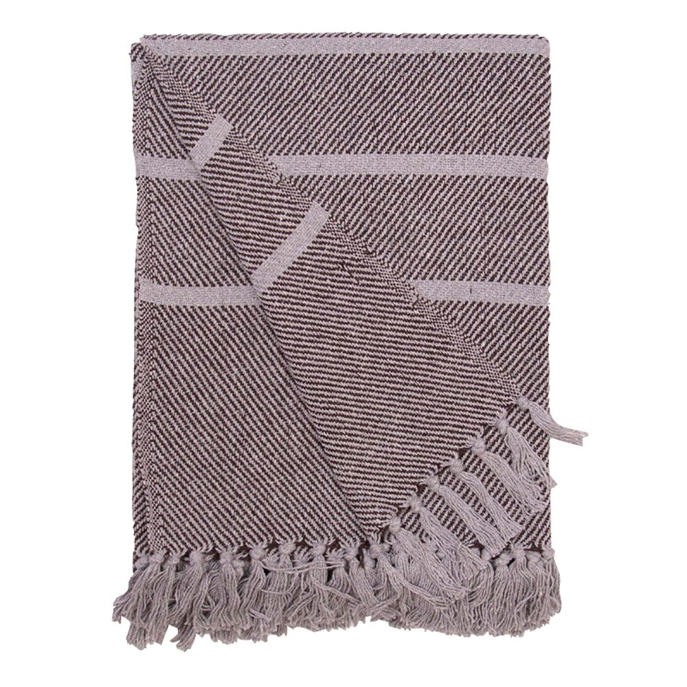 Wohndecke Decke Überwurf Streifen Design 100% günstig online kaufen