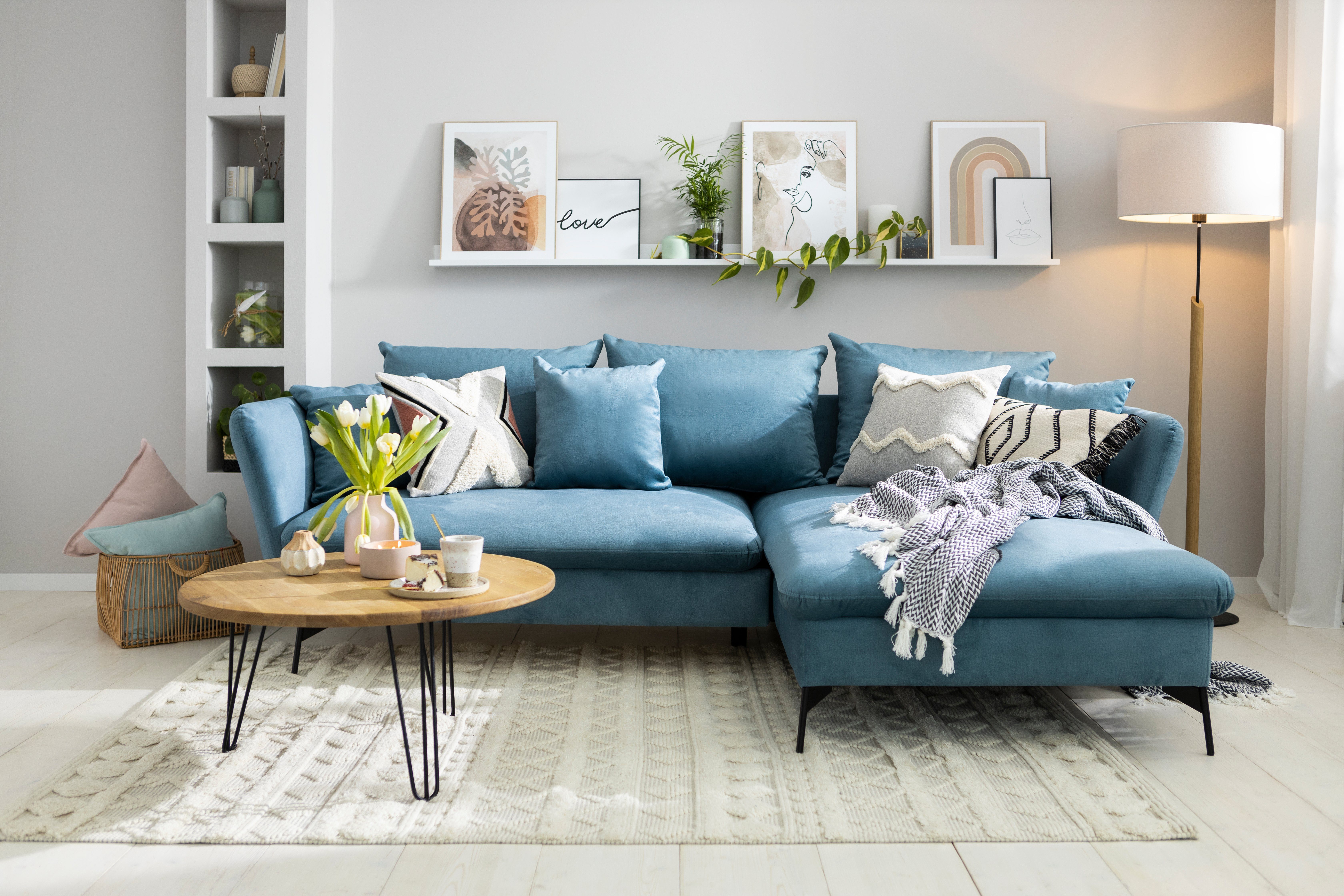 andas Ecksofa LIVORNO,258 cm, L-Form, Schlaffunktion günstig online kaufen