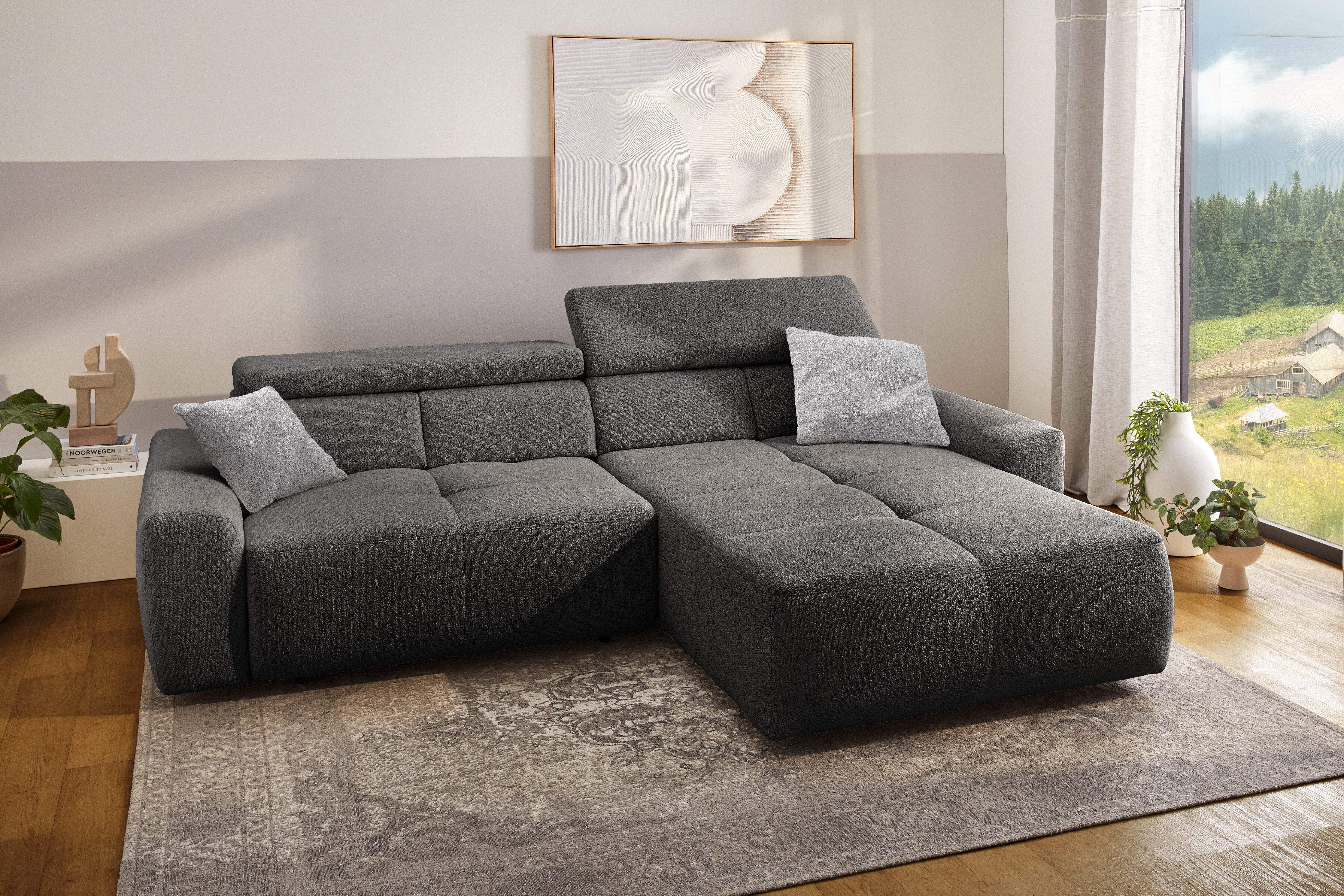 Jockenhöfer Gruppe Ecksofa Unos, L-Form, mit 60cm elektrischer Sitztiefenve günstig online kaufen