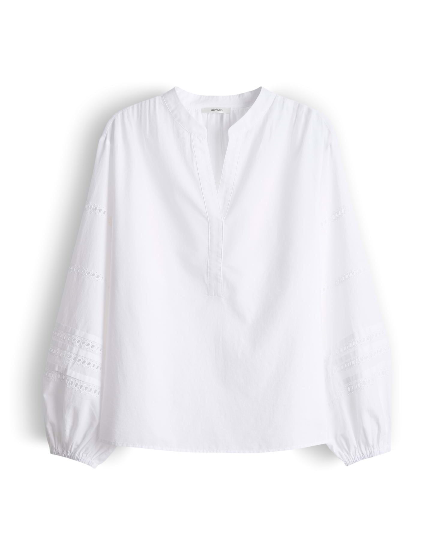 OPUS Langarmbluse Tunikabluse mit femininer Lochstickerei Loose Fit günstig online kaufen