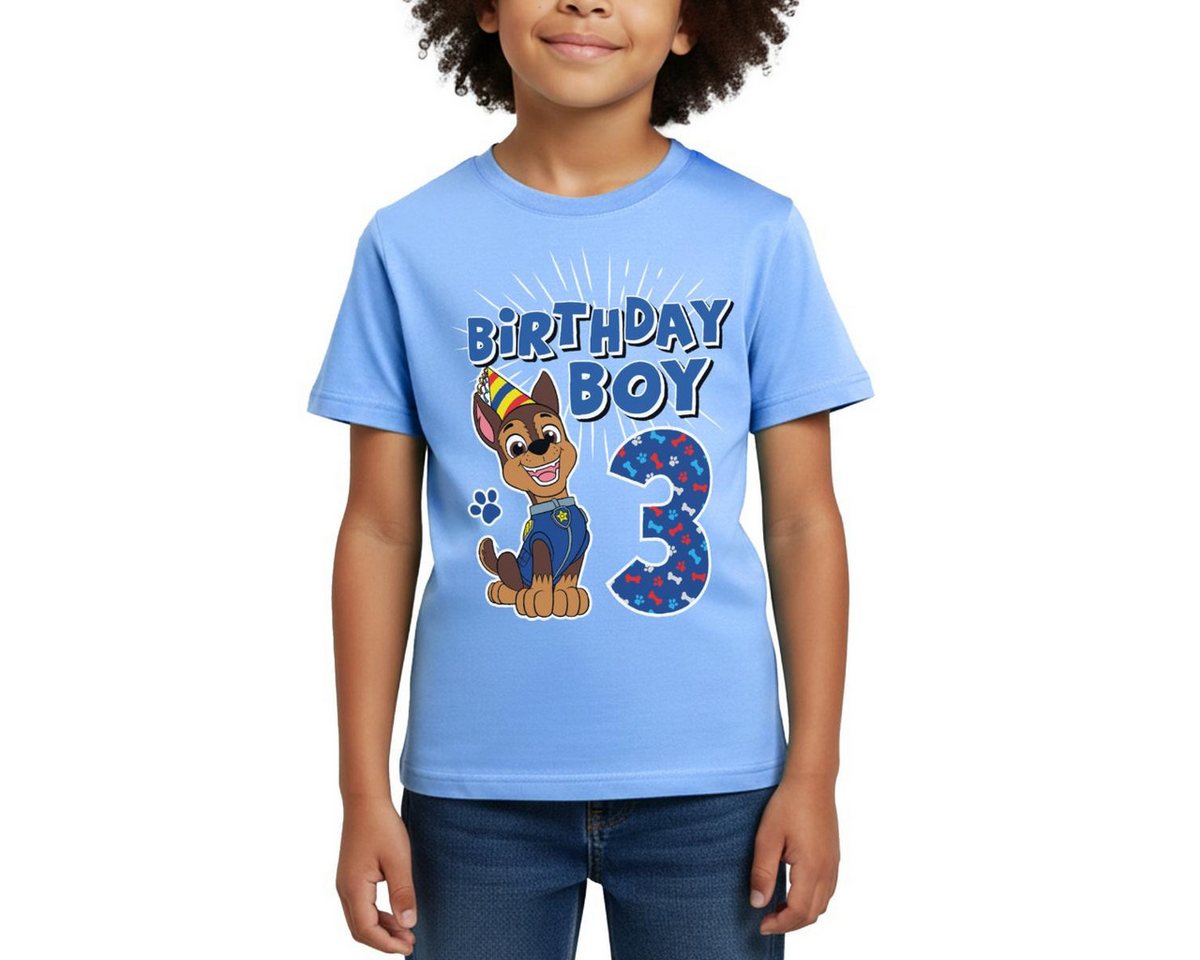 Spreadshirt T-Shirt Paw Patrol Chase 3 Jahre Alt 3. Geburtstag Kinder T-Shirt (1-tlg) Fällt klein aus. Wir empfehlen, eine Größe größer zu bestellen.