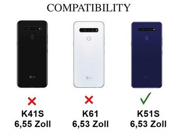 CoverKingz Handyhülle LG K51S Handyhülle Silikon Cover Handy Case Hülle Bumper Transparent