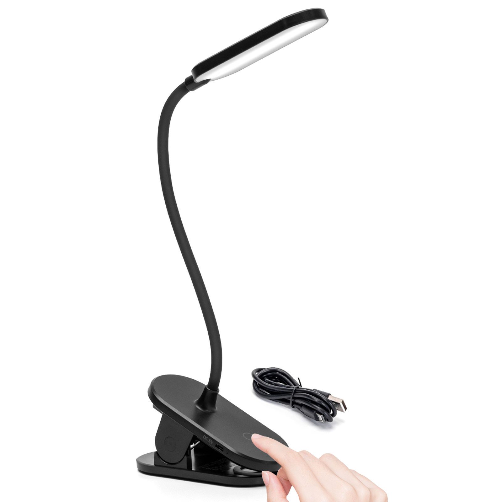 Aigostar LED Klemmtischleuchte LED Klemmlampe Wiederaufladbare USB-Leselamp günstig online kaufen