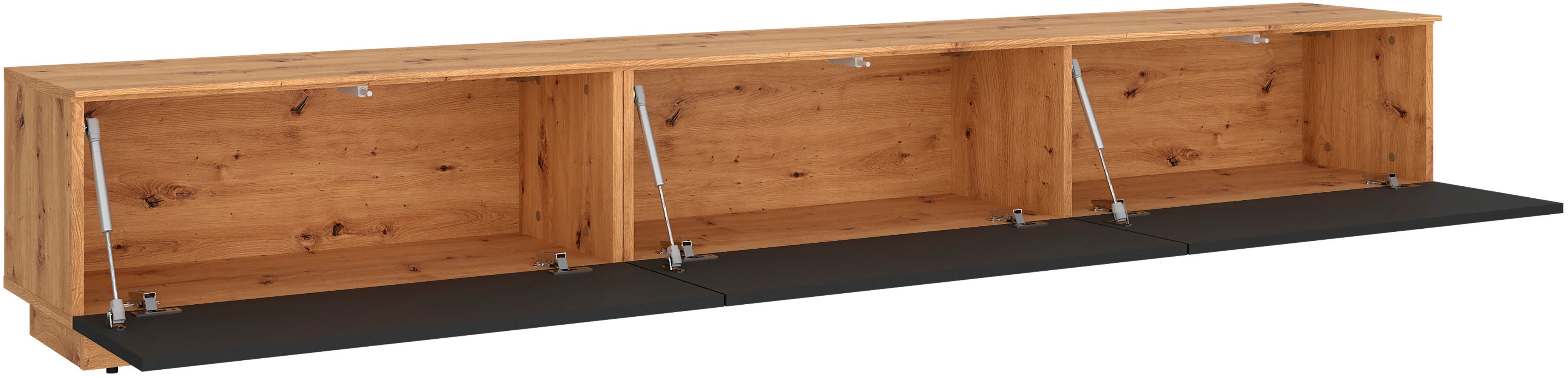 OTTO home Lowboard 3 Klappen und viel Stauraum, hängend oder stehend, grifflos, modern, Breite 240cm – Bild 5 von 5