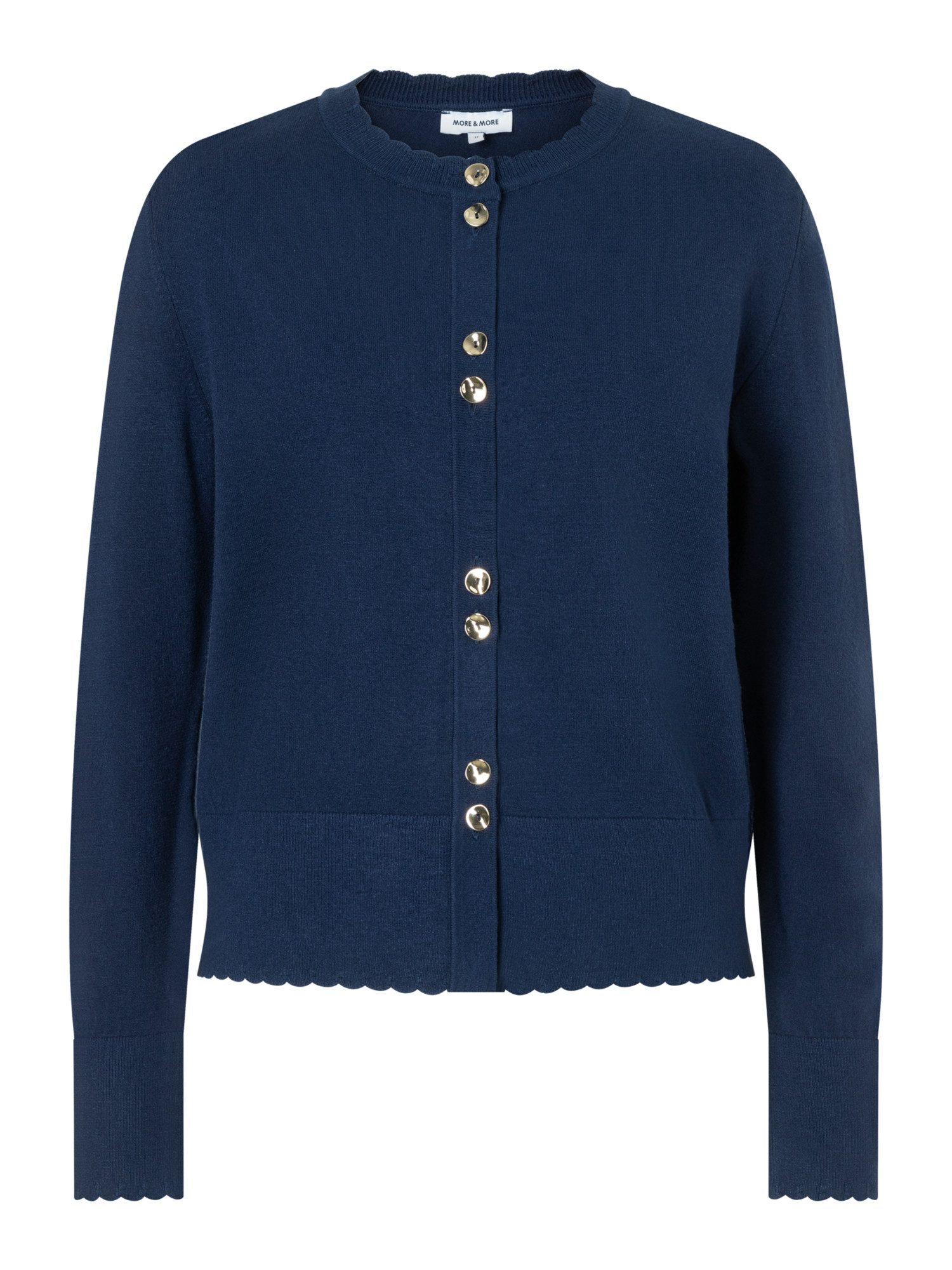 MORE&MORE Strickjacke feine, elegante Strickjacke, Zierkante