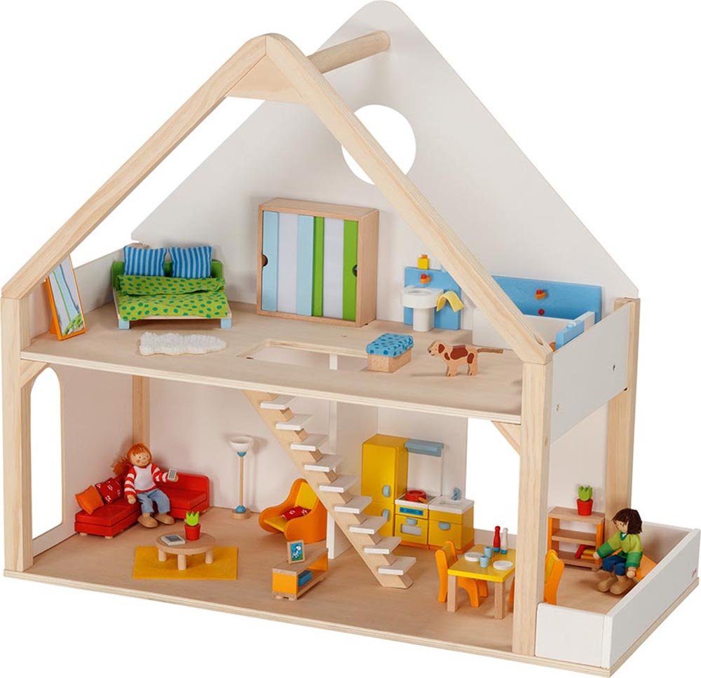 goki Puppenhaus mit 2 Etagen, weiß günstig online kaufen