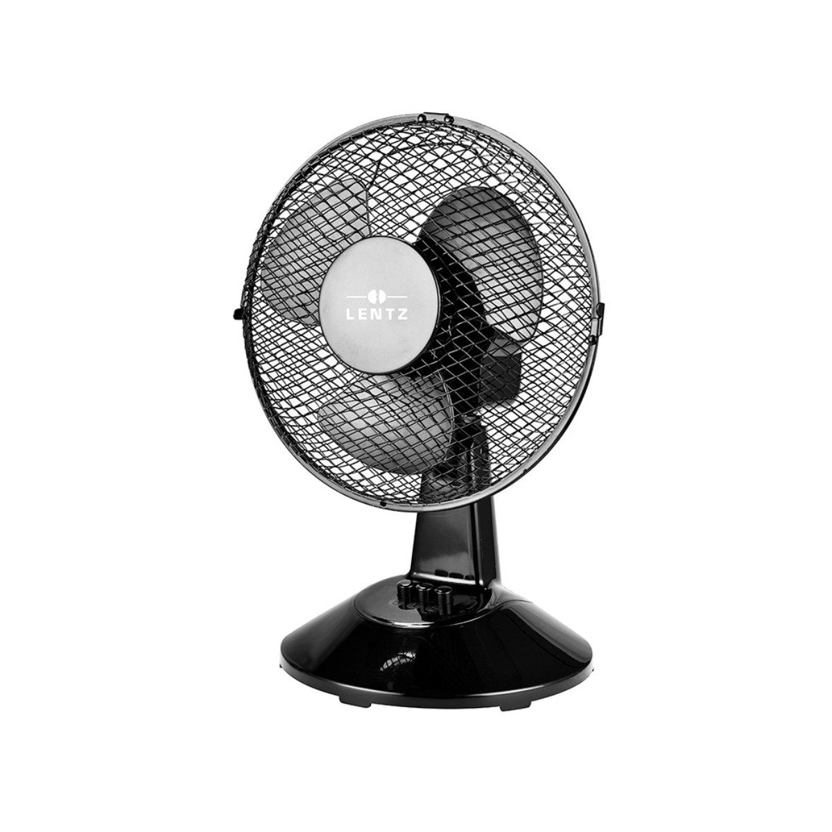 Lentz Tischventilator, 23 cm Durchmesser, Oszillierender Tischventilator mit 2 Stufen