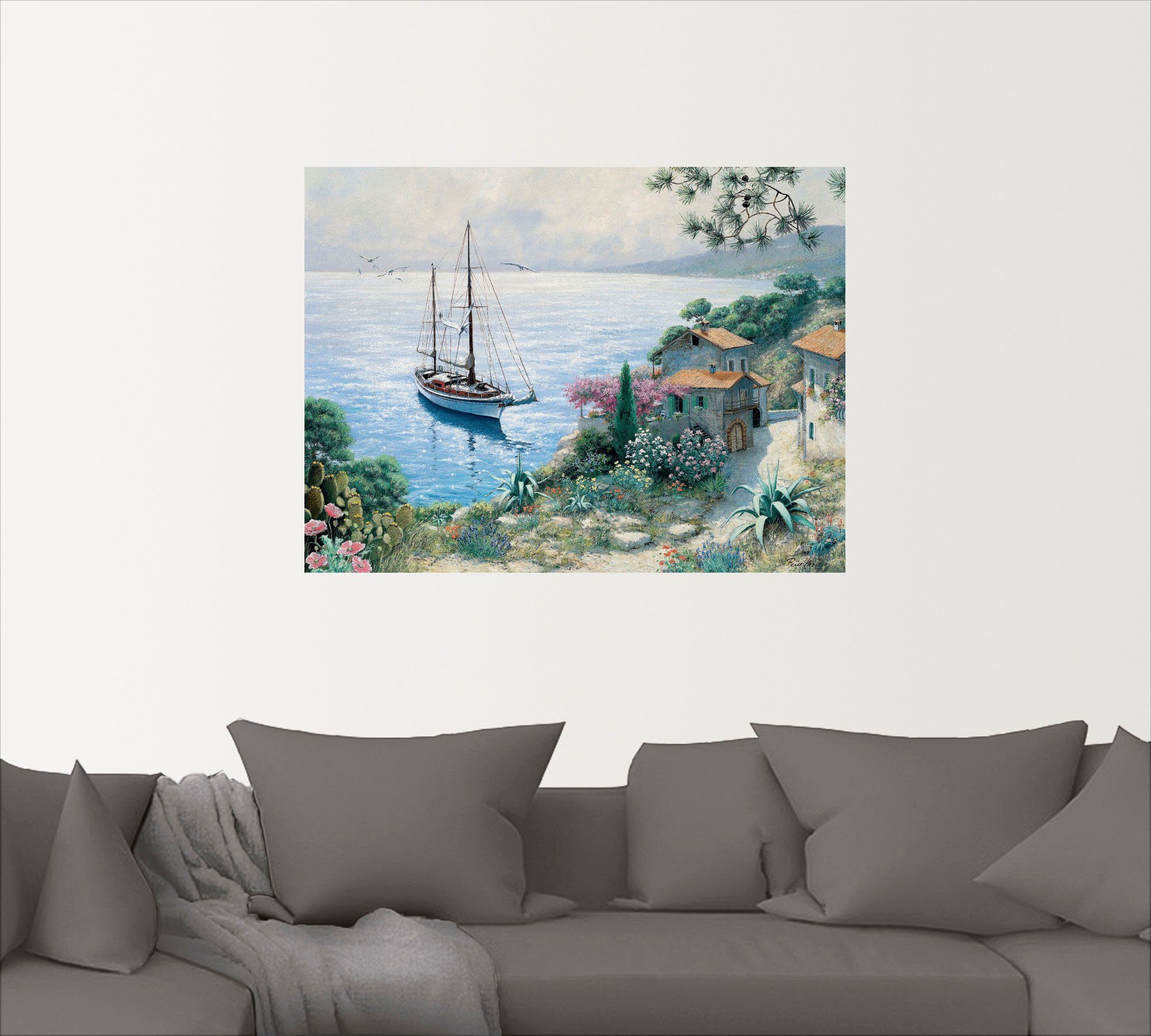 Artland Wandbild Boote als & (1 versch. Bucht, St), in Leinwandbild, Poster Größen Die Schiffe Wandaufkleber oder