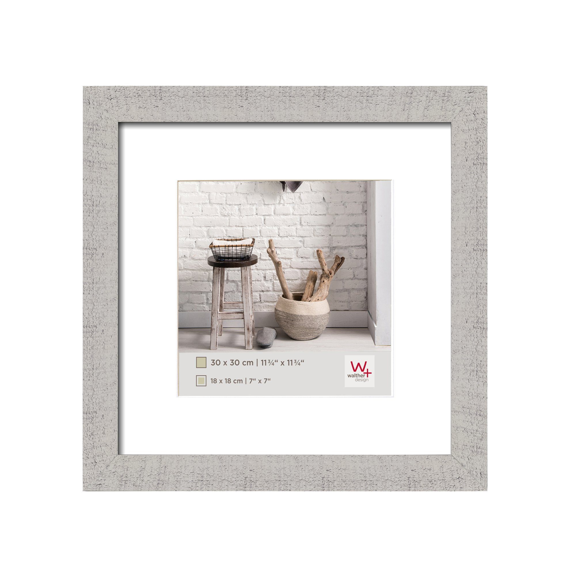 Walther Design Bilderrahmen Holzrahmen Home - quadratische Formate (20x20, 30x30 und 40x40 cm)