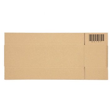 KK Verpackungen Versandkarton, 25 Faltkartons 350 x 100 x 100 mm Postversand Warenversand Wellpappkarton Braun