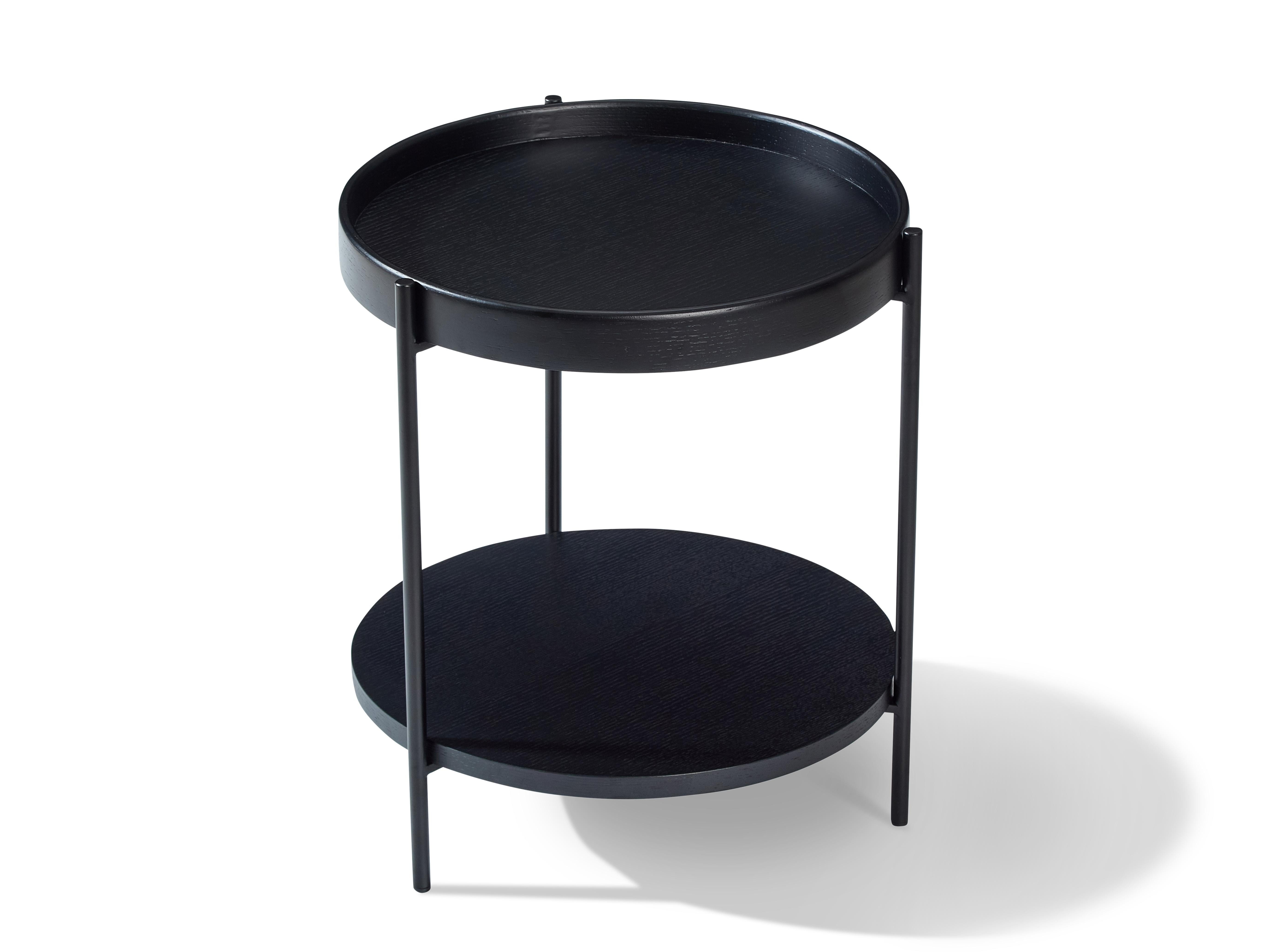 WILLIAMSPACE Couchtisch Ditto Beistelltisch, 2 Ebenen, Massivholz, modern Design (1 St), Maße ca.: B44 x T44 x H48 cm