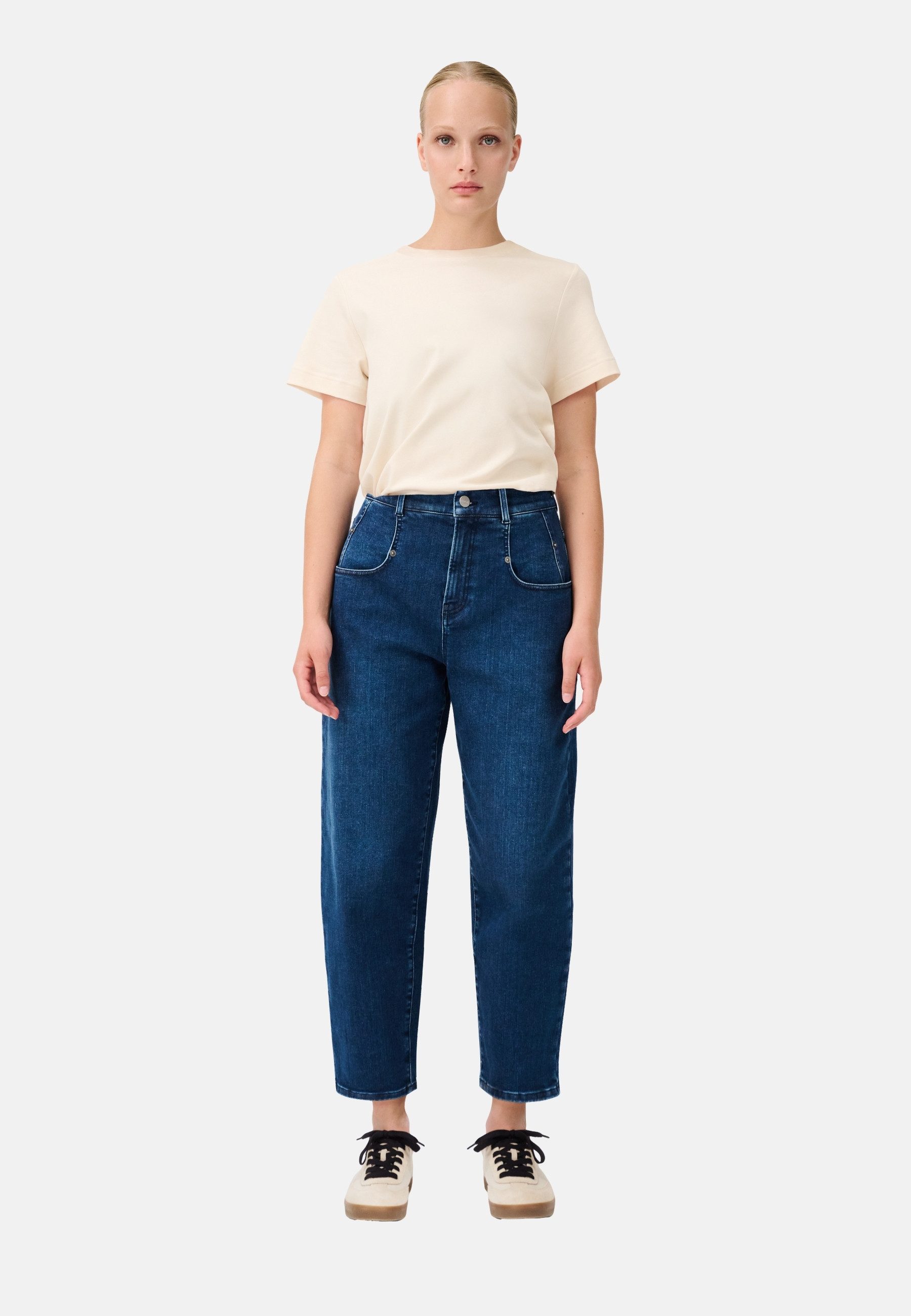 ITEM m6 Relaxhose RELAXED DENIM HIGH RISE Vier-Wege-Stretch, modelliert Bauch und Hüfte, Business und Casual