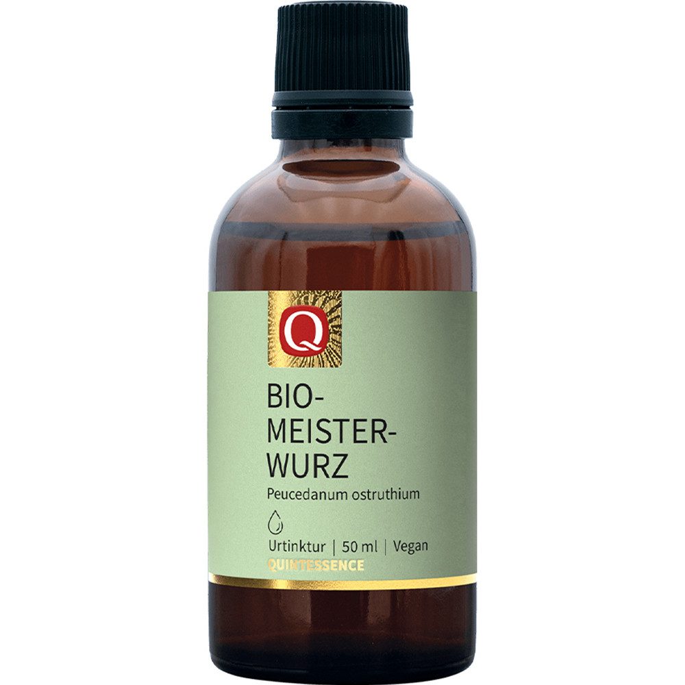 Quintessence Bio-Meisterwurz Tinktur – Vegan - nach Paracelsus - Kräuter- Tropfen, 50 ml, Hochwertige Premiumqualität - in Bioqualität - aus den Wurzeln