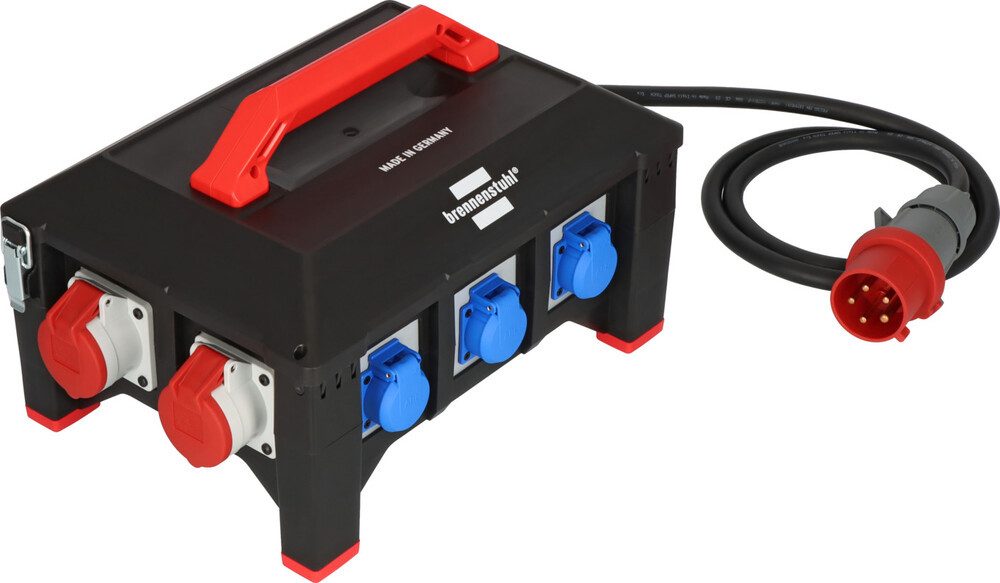 Brennenstuhl CEE-Stecker IP44, für Innen- und Außenbereich, 9 Steckdosen, 32A CEE-Stecker, 230V