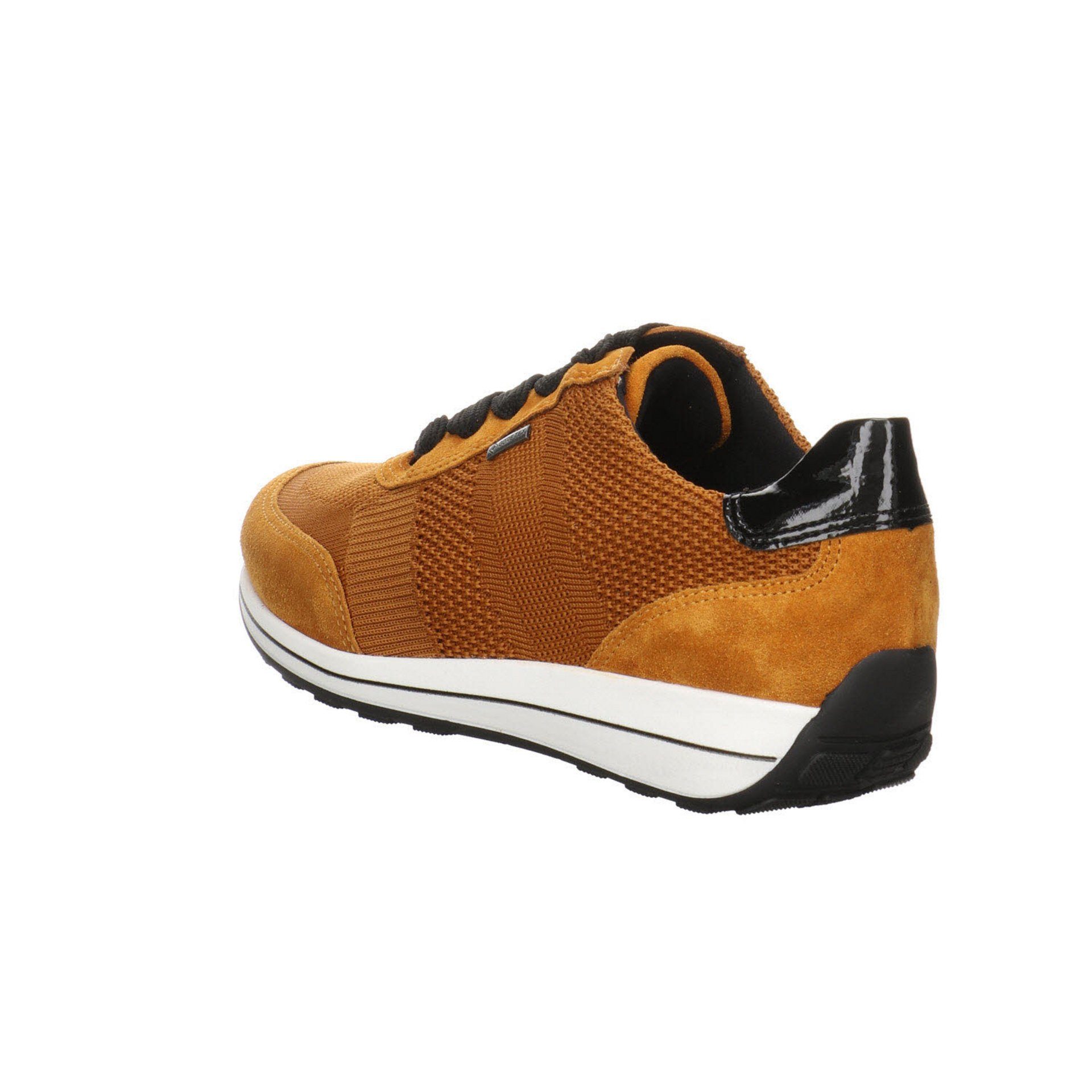 kombiniert Leder-/Textilkombination mit Ara Schnürschuh gelb Damen Schuhe Sneaker