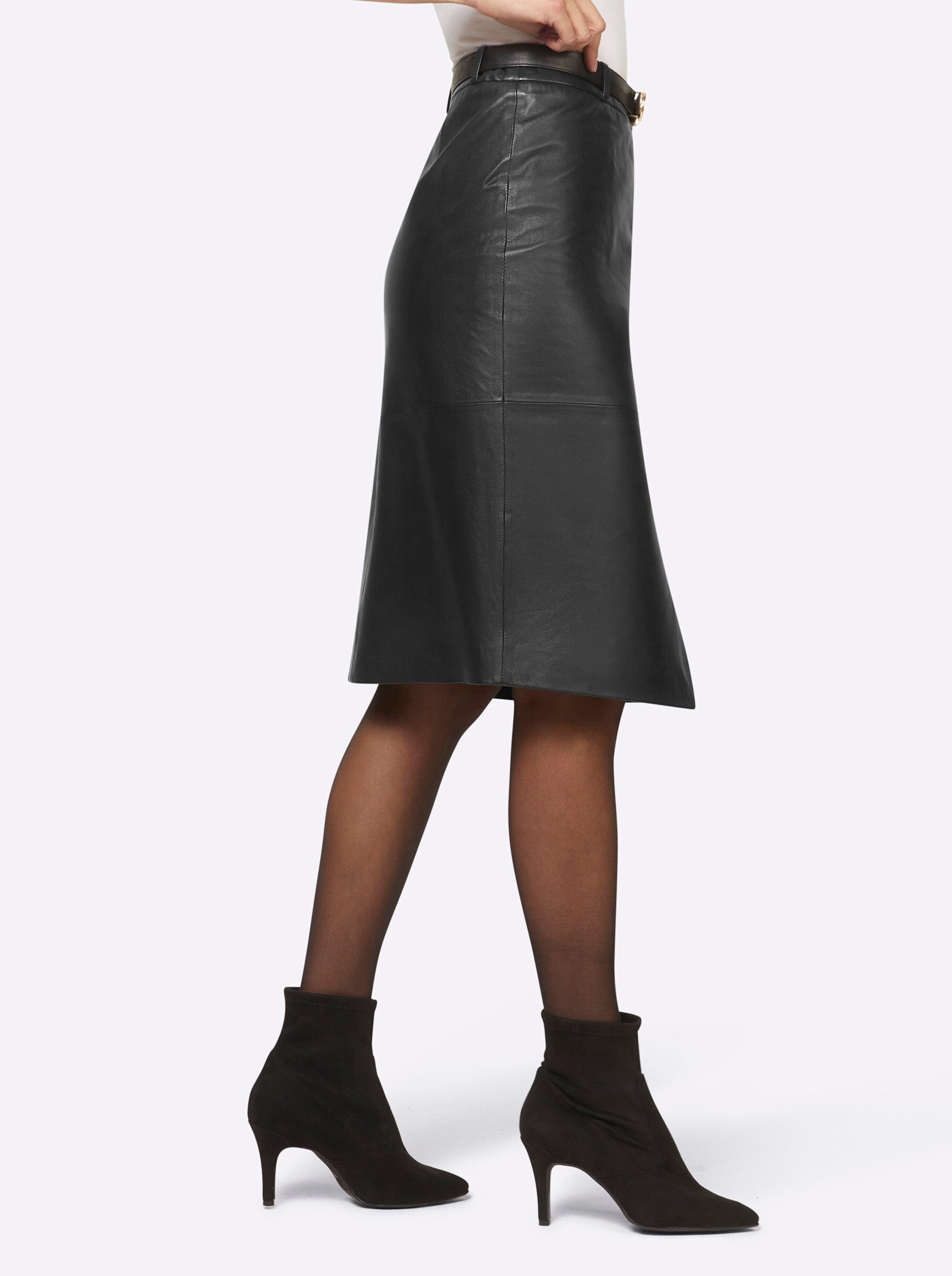 heine A-Linien-Rock Lederrock . günstig online kaufen