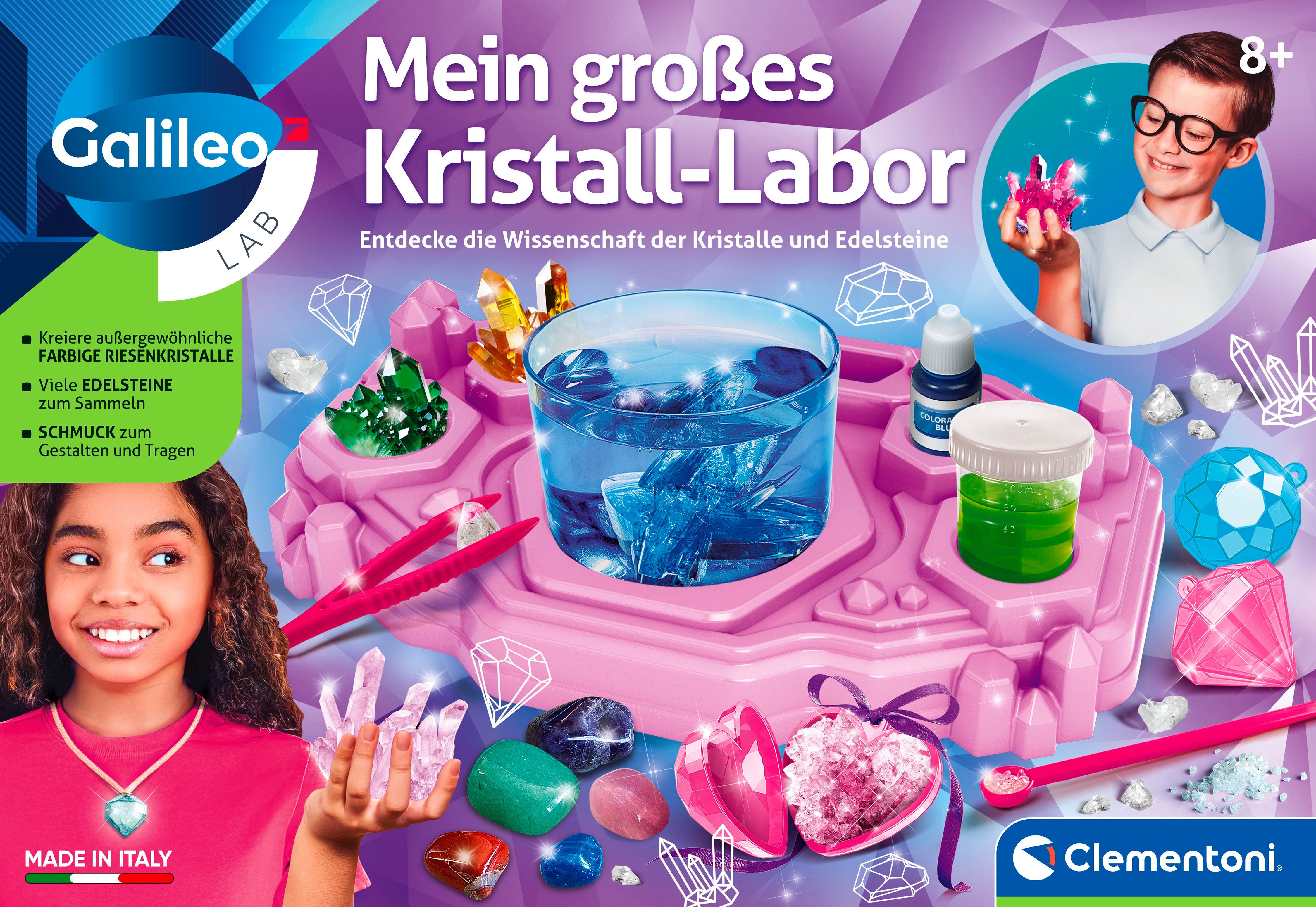 Clementoni® Experimentierkasten Galileo Lab, Mein großes Kristall-Labor