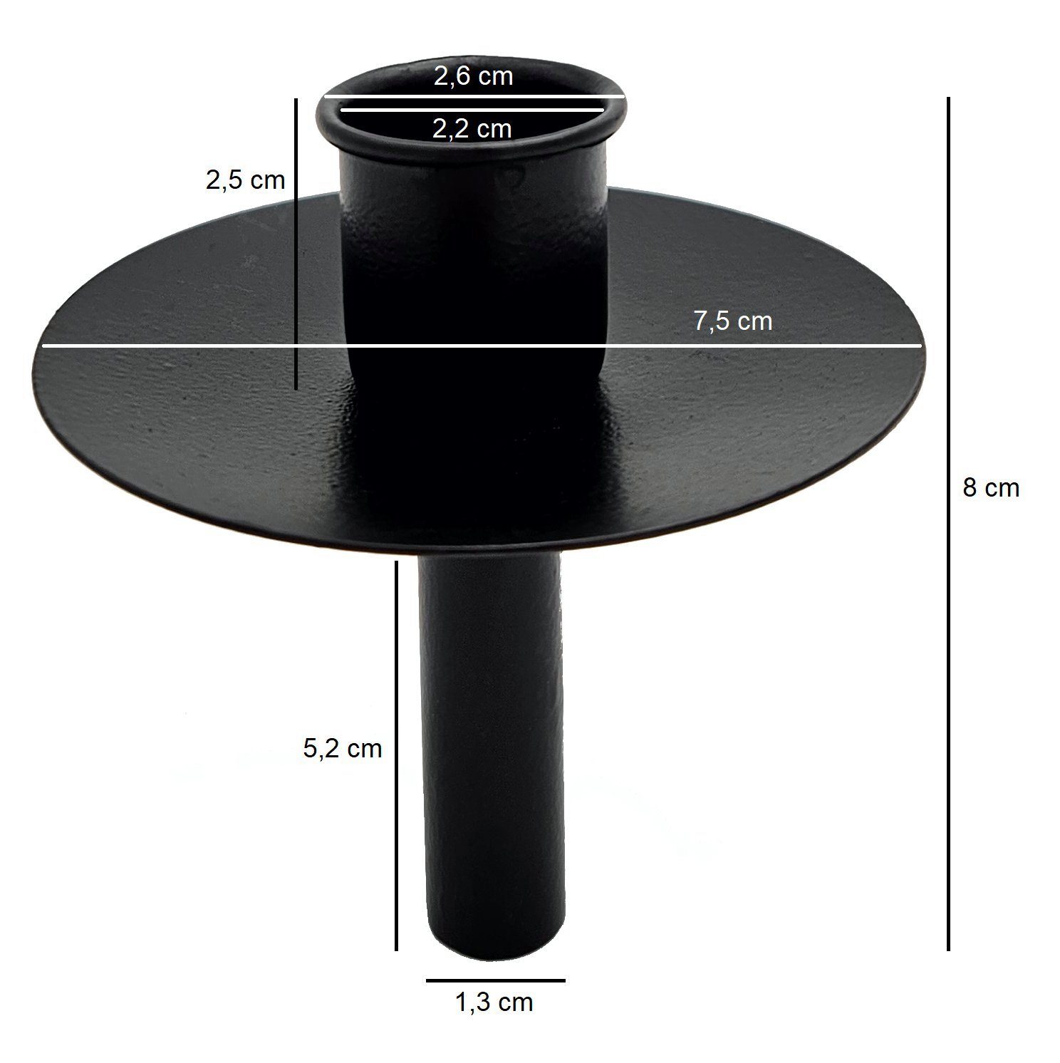 Meinposten Kerzenhalter 4 STÜCK Kerzenhalter für Flaschen Metall schwarz St günstig online kaufen