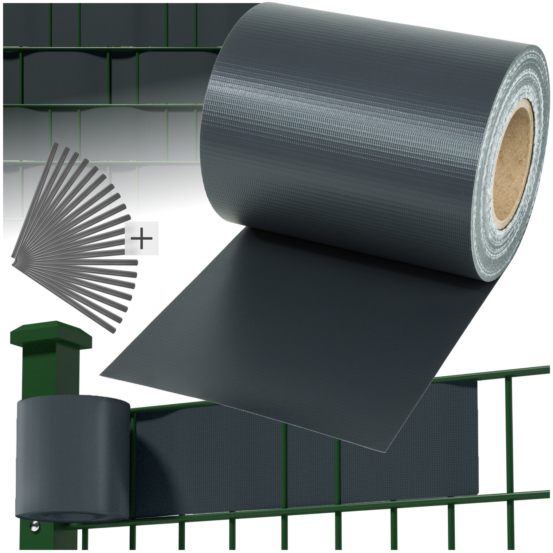 tectake Sichtschutzzug Sichtschutzstreifen, Einzelstab- und Doppelstabmatte günstig online kaufen