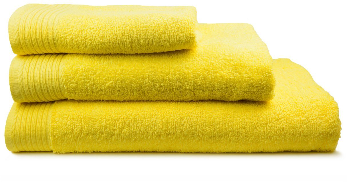 Schnoschi Handtuch Handtuch hochwertige Badetuch, Bestickung Oma dottergelb mit mit Gästehandtuch oder Opa oder Duschtuch Oma bestickt Opa