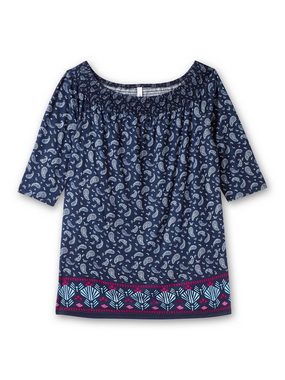 Sheego 3/4-Arm-Shirt Große Größen mit Paisleyprint und Bordürendruck