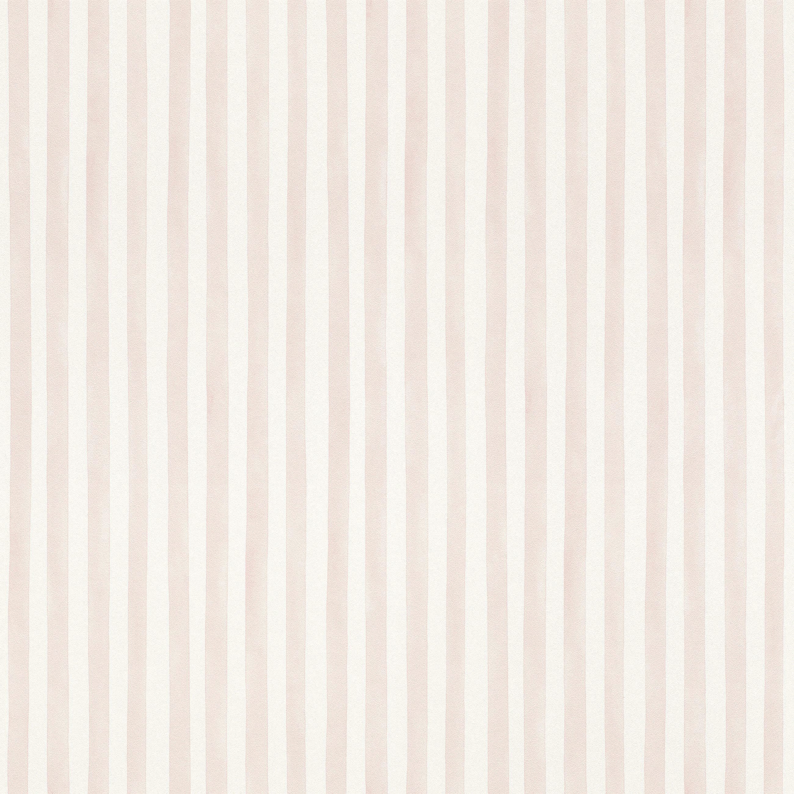 Rasch Vliestapete Streifenmuster Weiß Rosa, glatt, Aquarelloptik, (1 Rolle, 1 St., Kollektion 'Bambino XIX' - 10,05 m x 0,53 m), gute Lichtbeständigkeit, waschbeständig, restlos abziehbar
