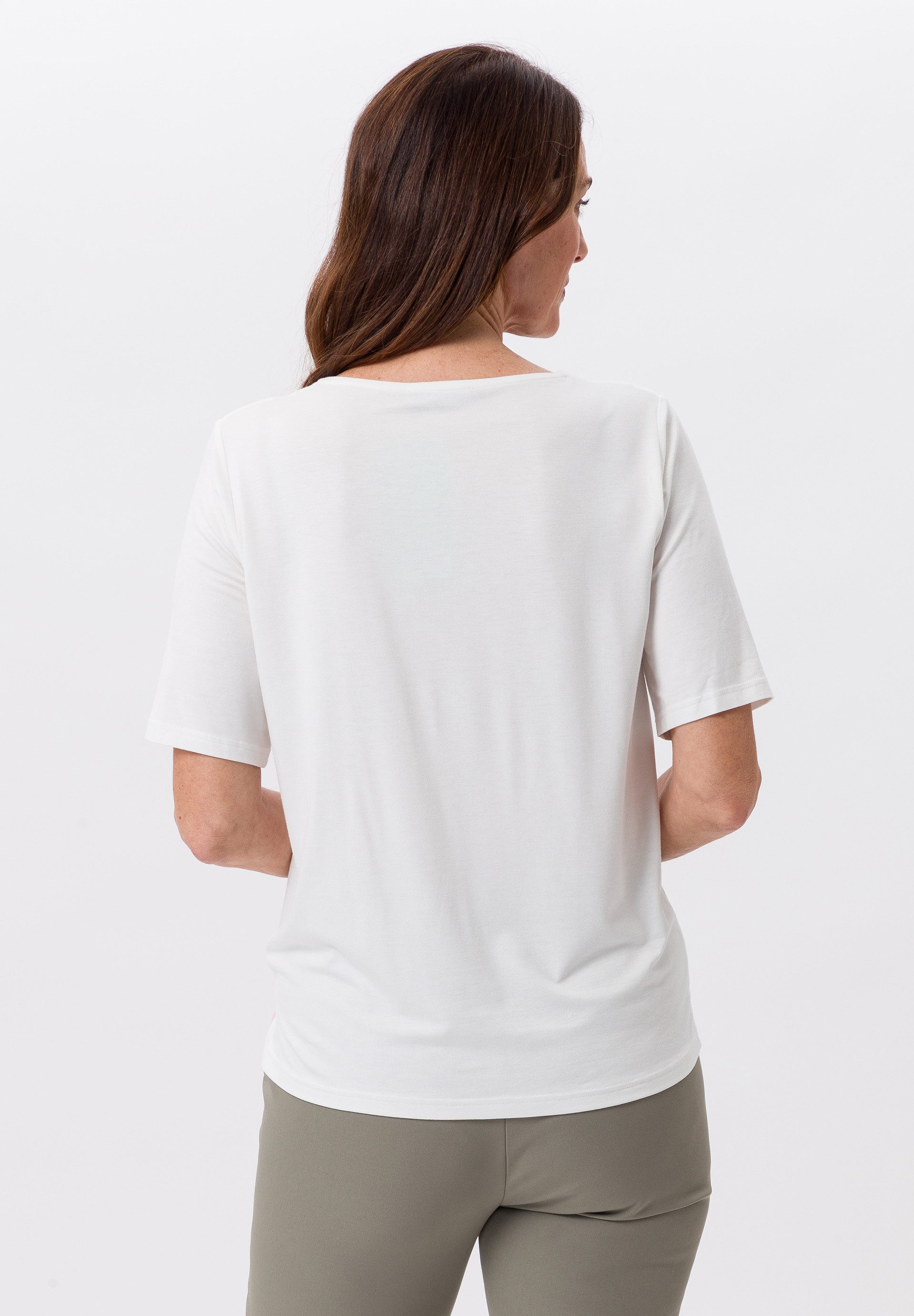 FRANK WALDER T-Shirt mit floralem Motivprint