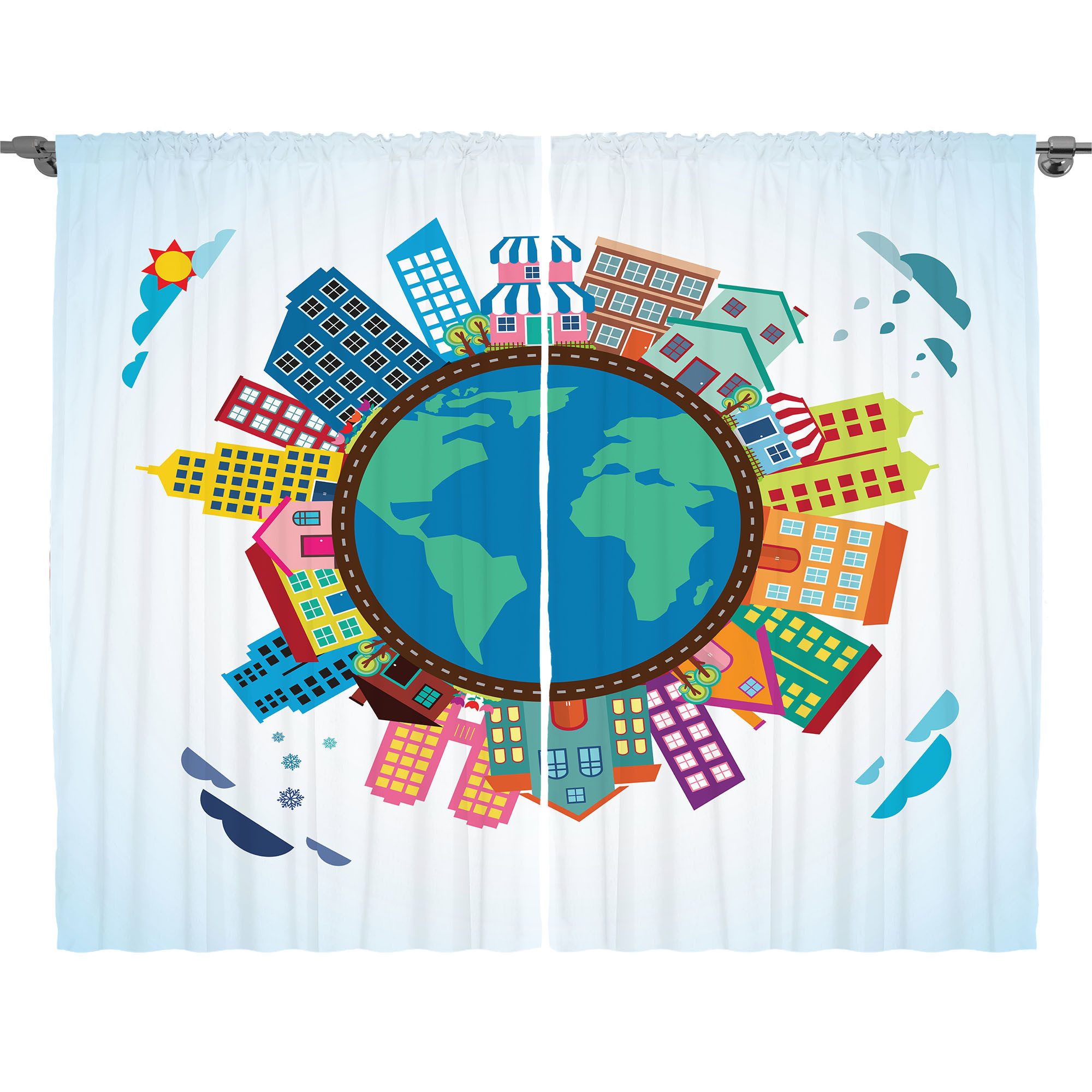 Gardine Schlafzimmer Kräuselband Vorhang mit Schlaufen und Haken