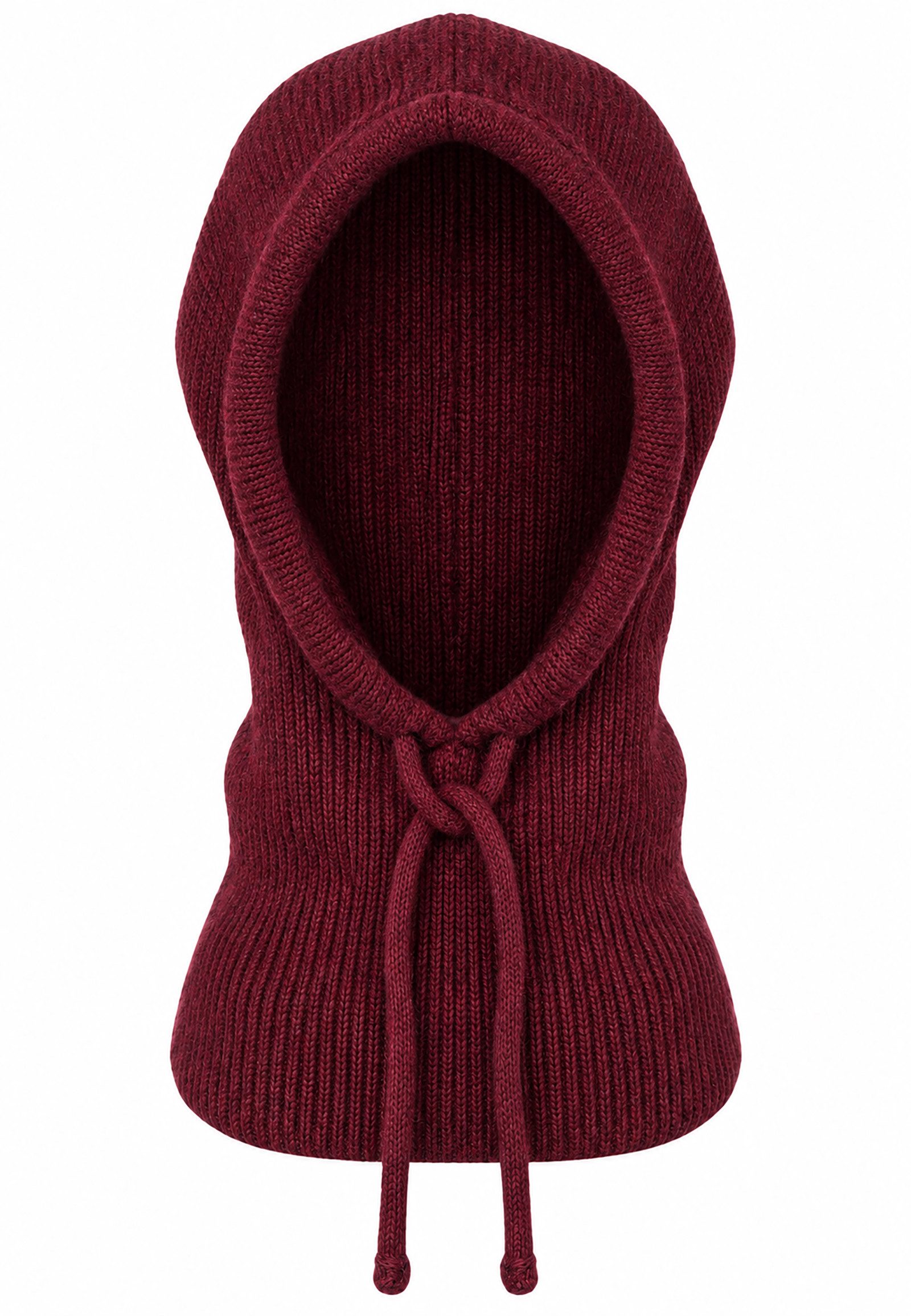 Faera Strickmütze Rippstruktur Kordelzug Gesichtsrahmen für Damen (1-St., klassisch) Rippstrick, Eingefasste Öffnung, Kordelzug, Schlupfform