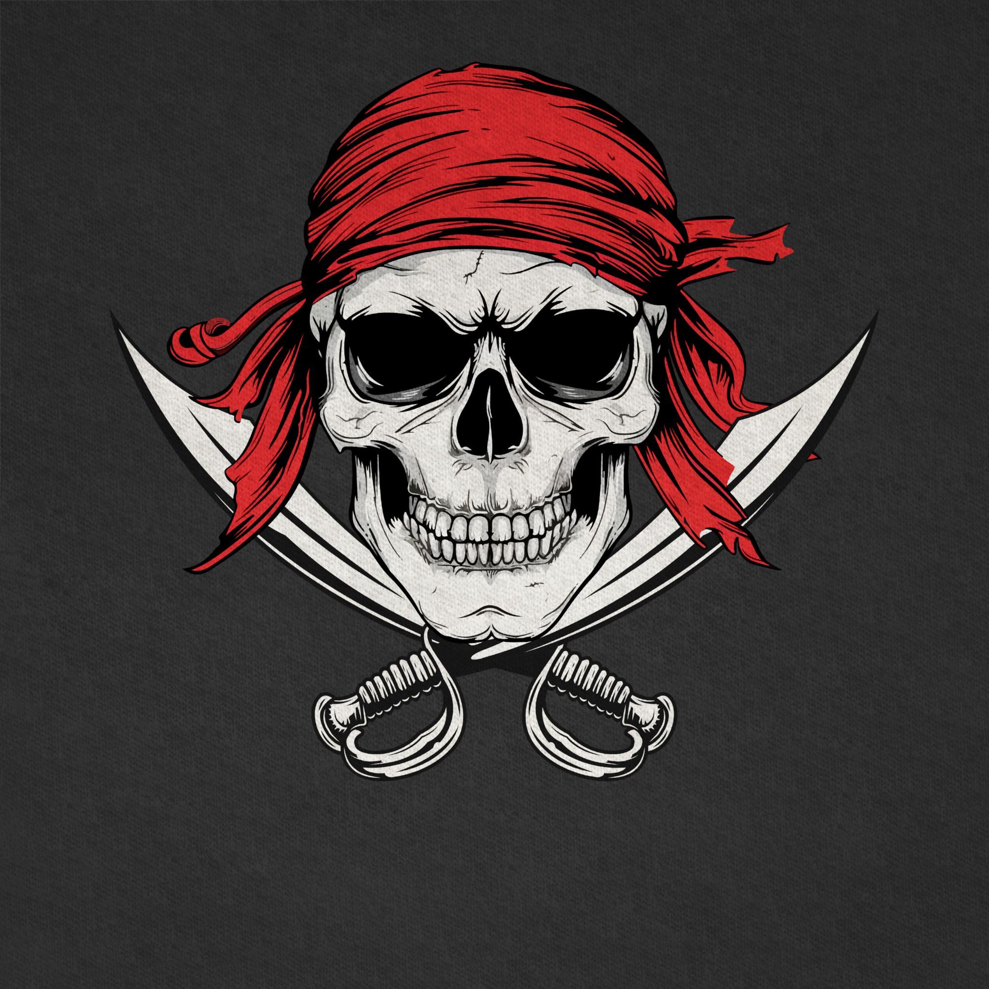 Shirtracer T-Shirt Böser Pirat, Piraten Totenkopf, Pirates, Seeräuber, Freibeuter (1-tlg) Pirat