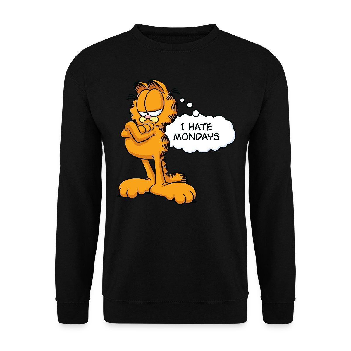 Spreadshirt Sweatshirt Garfield Ich Hasse Montage günstig online kaufen
