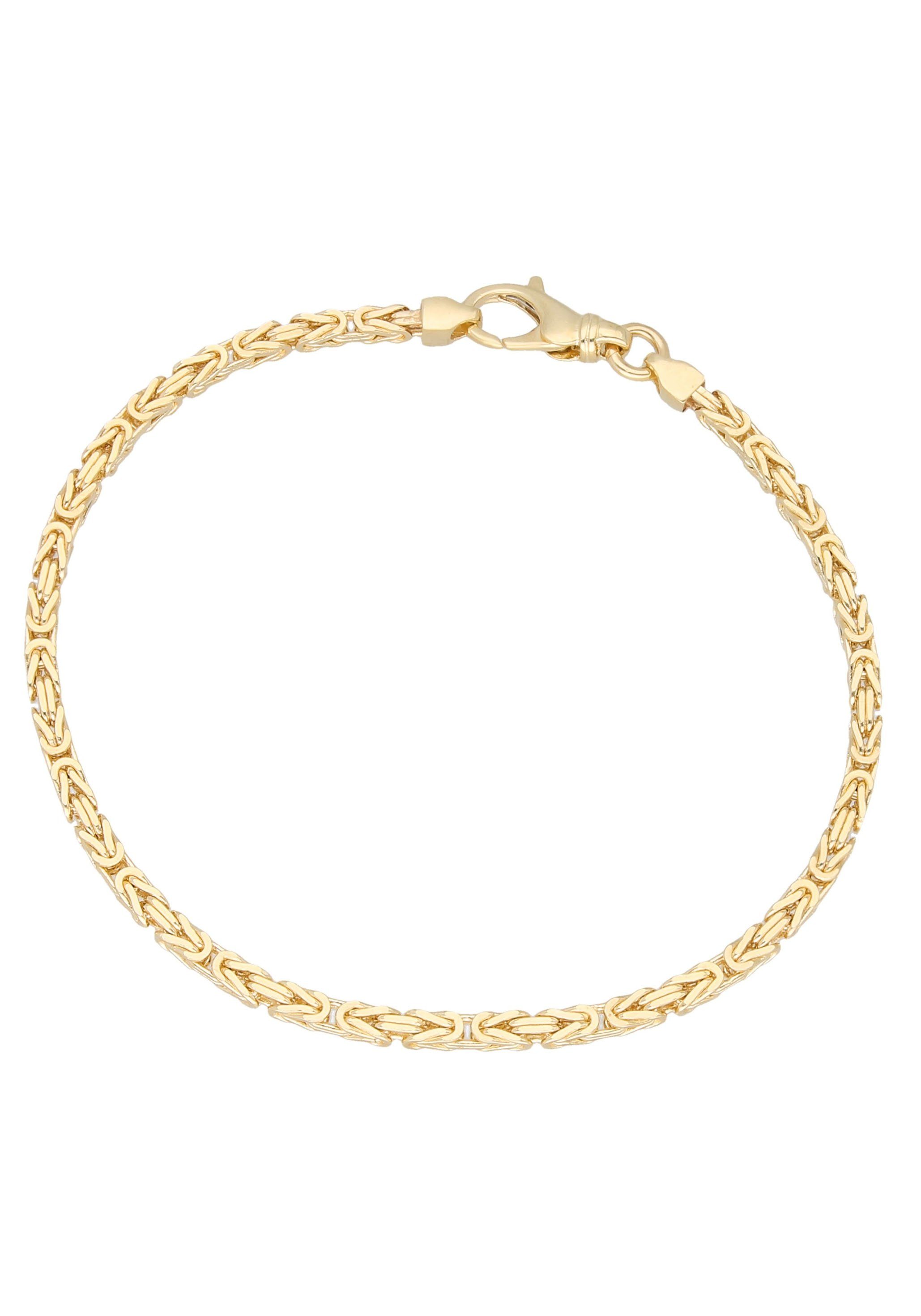 Firetti Goldarmband Schmuck Geschenk Gold 375 Armschmuck Armkette Goldarmband Königskette, zu Hoodie, Kleid, Shirt, Jeans, Sneaker! Anlass Geburtstag Weihnachten | Goldarmbänder
