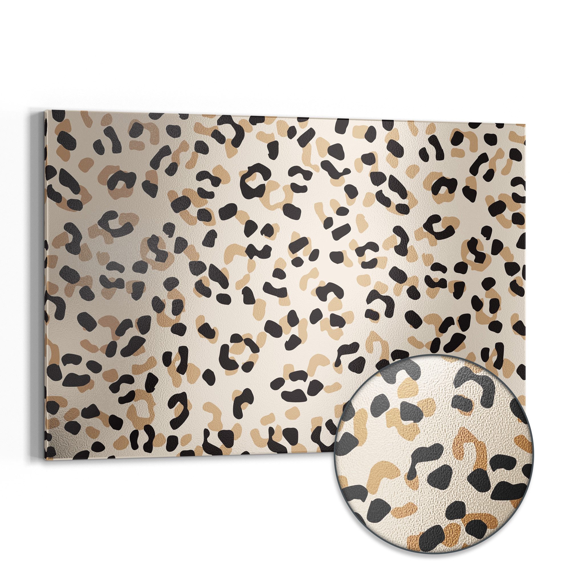 DEQORI Magnettafel 'Leopardenglanz', Metall Whiteboard für alle Magnete, Magnetboard magnetisch